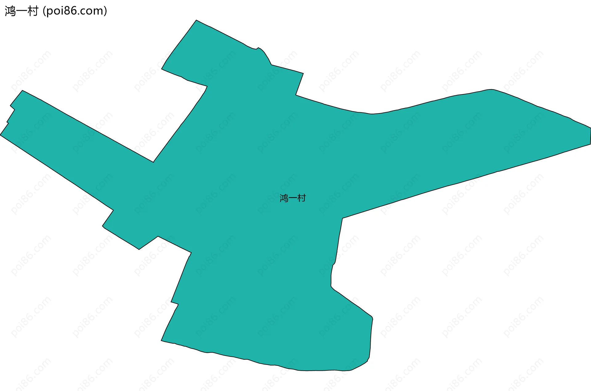 鸿一村边界地图