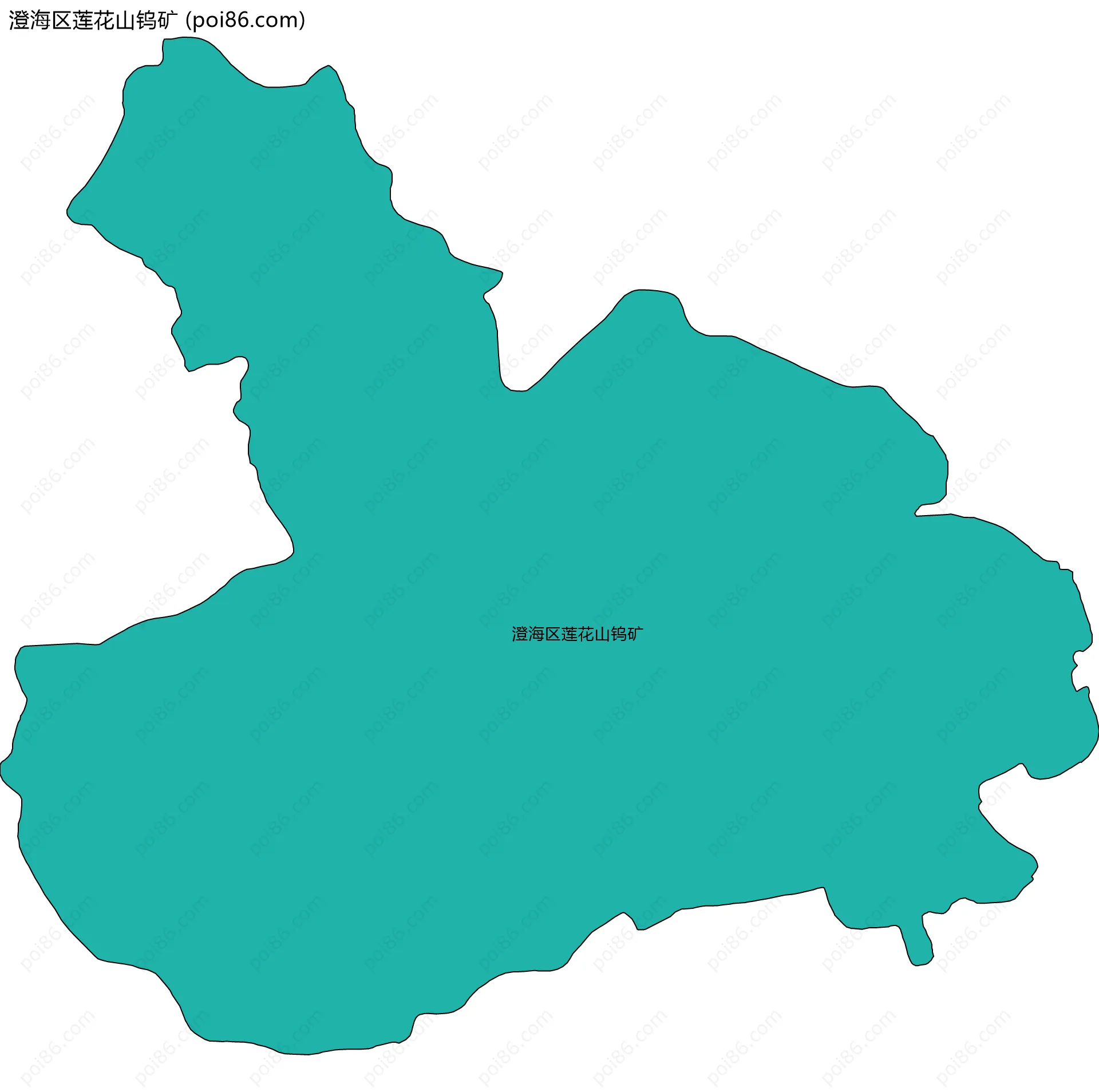 澄海区莲花山钨矿边界地图