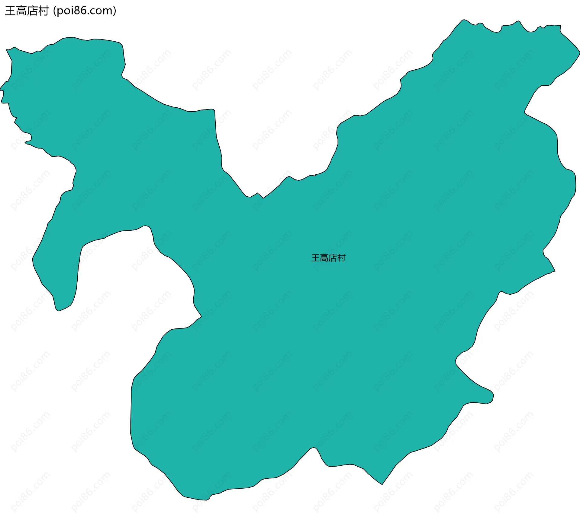王高店村边界地图