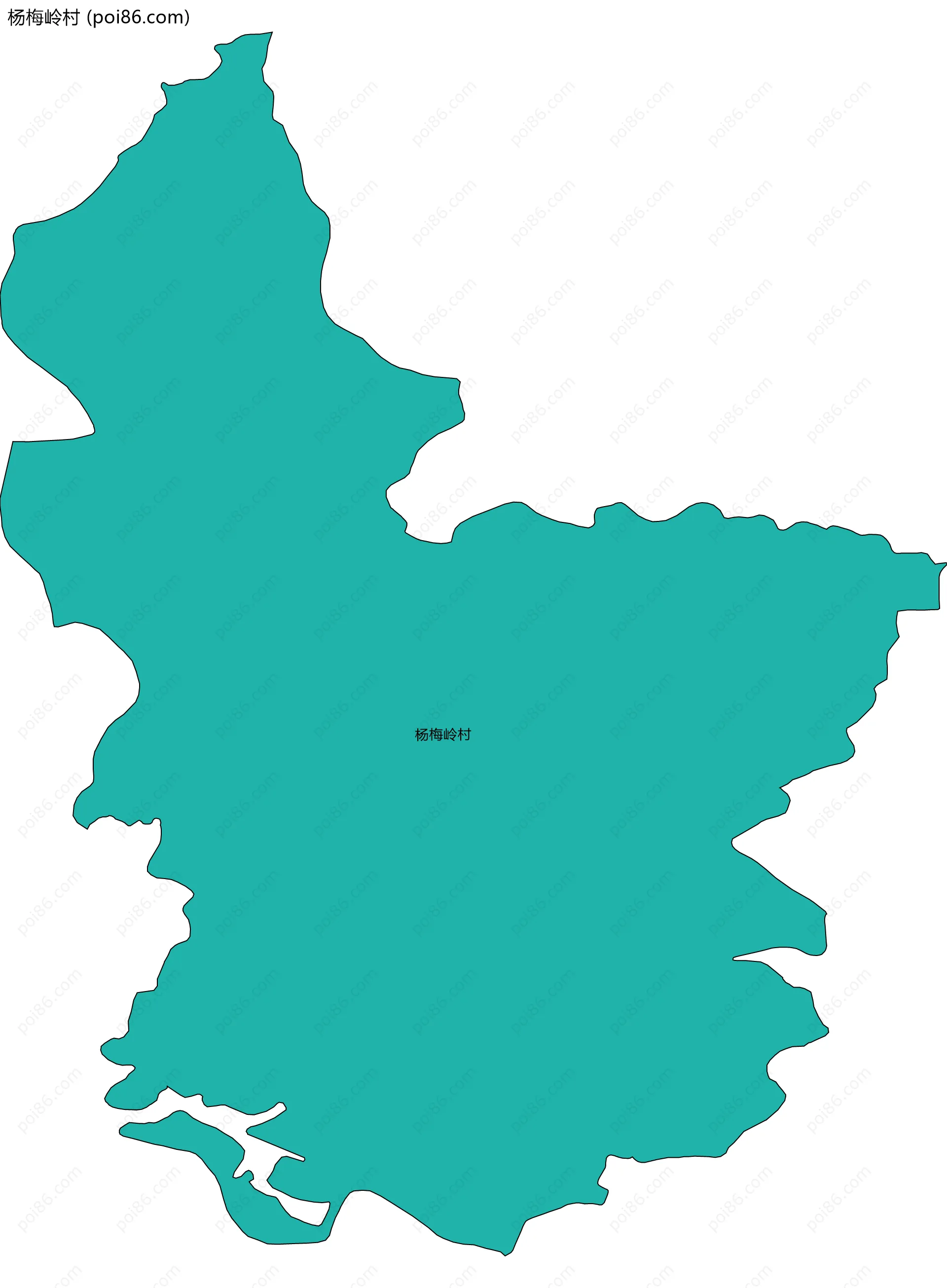 杨梅岭村边界地图