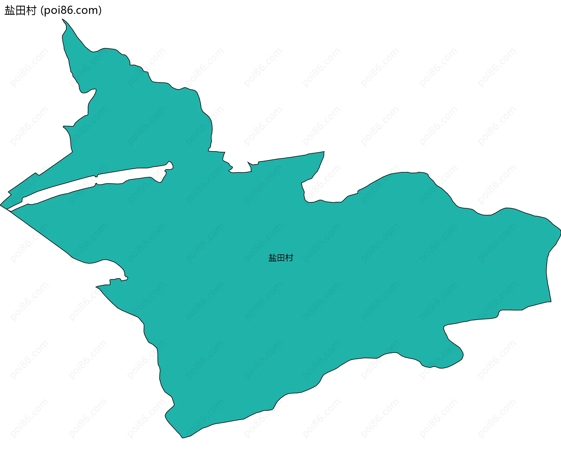 盐田村边界地图