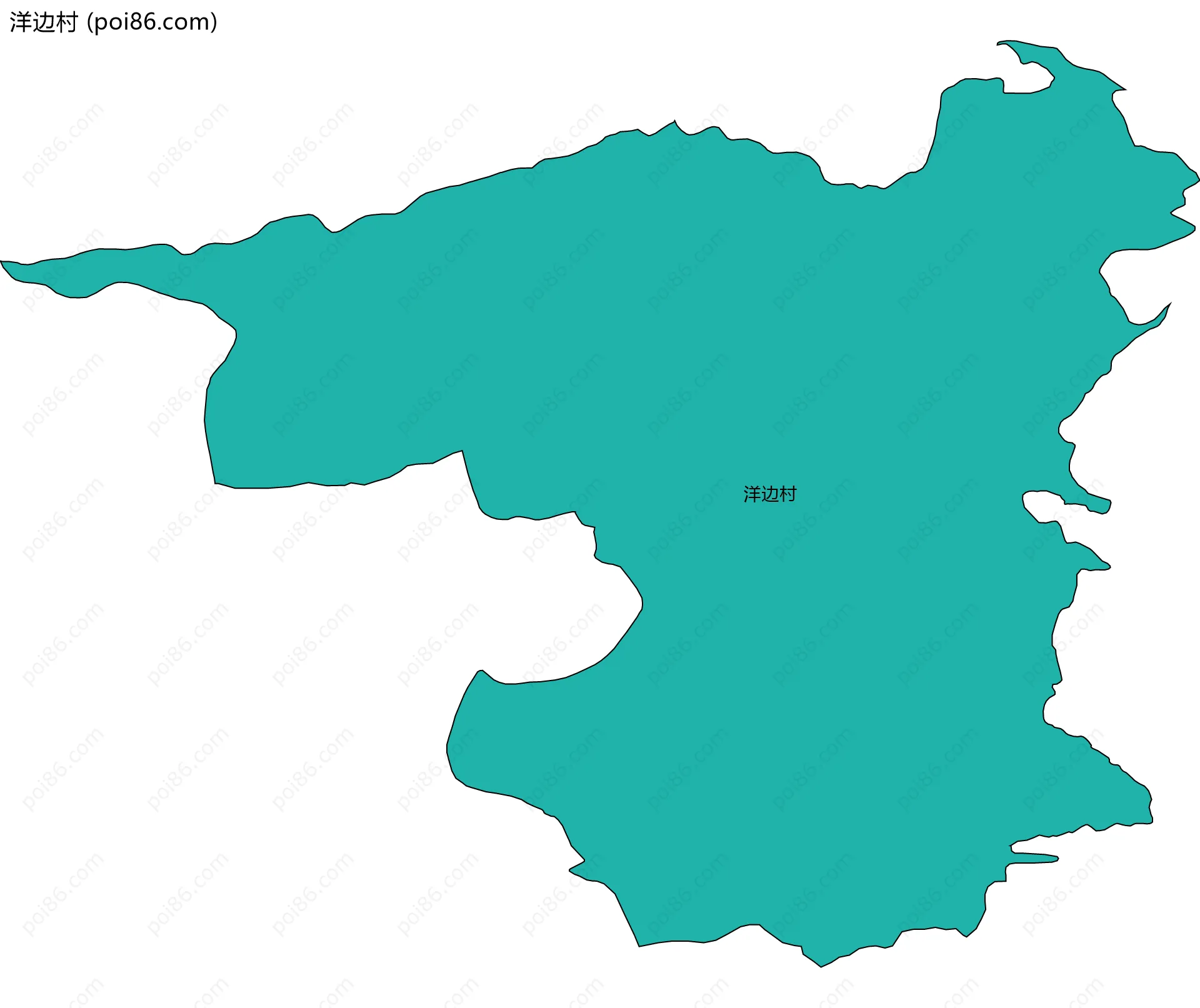 洋边村边界地图