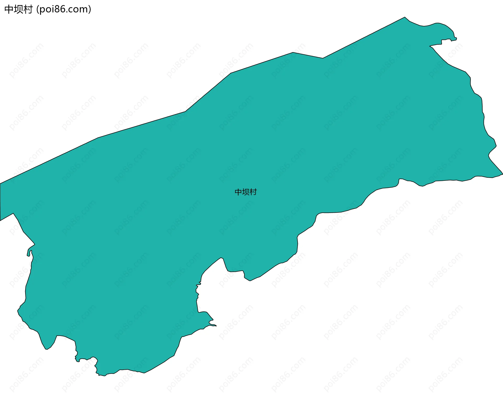中坝村边界地图