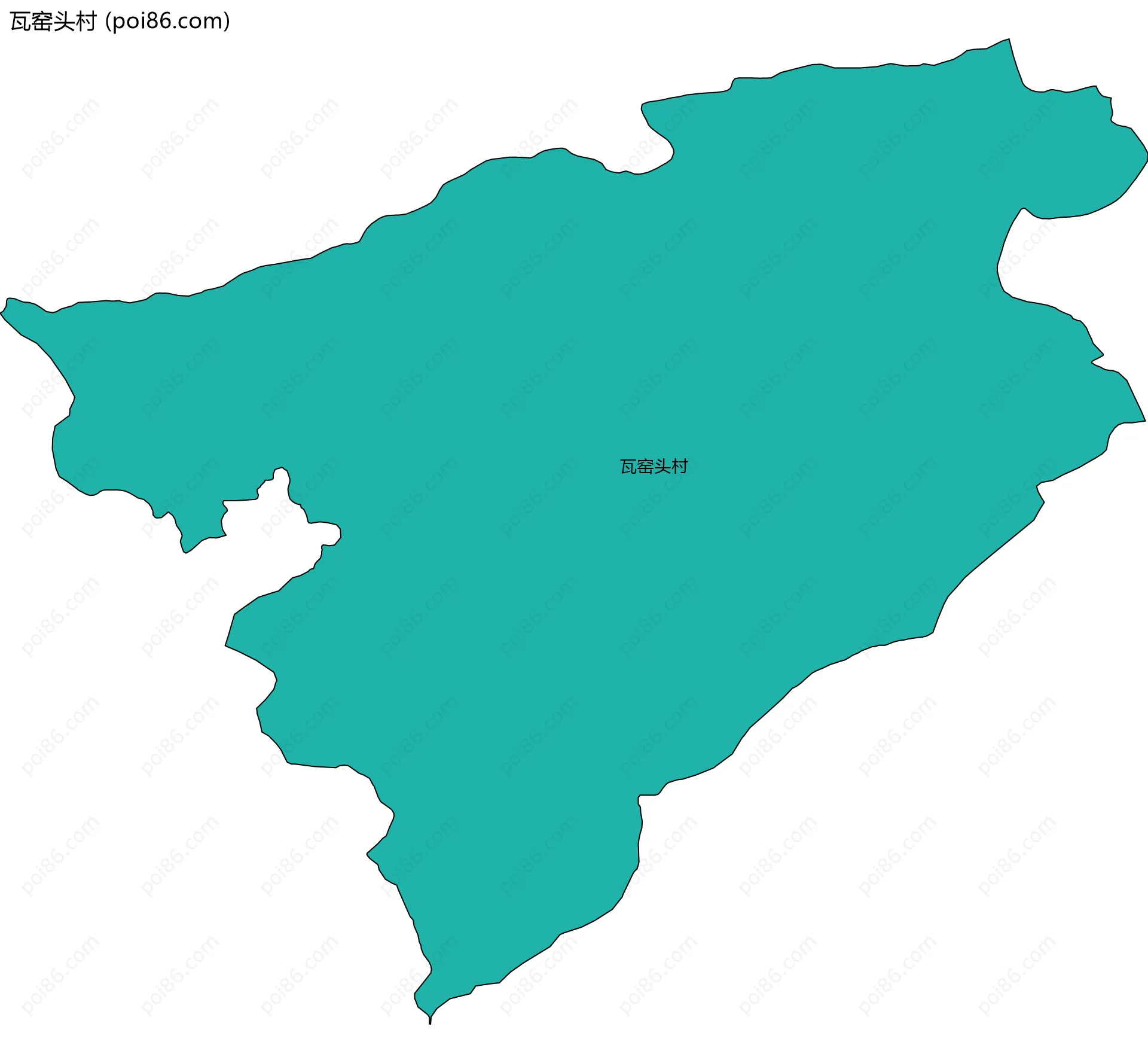 瓦窑头村边界地图