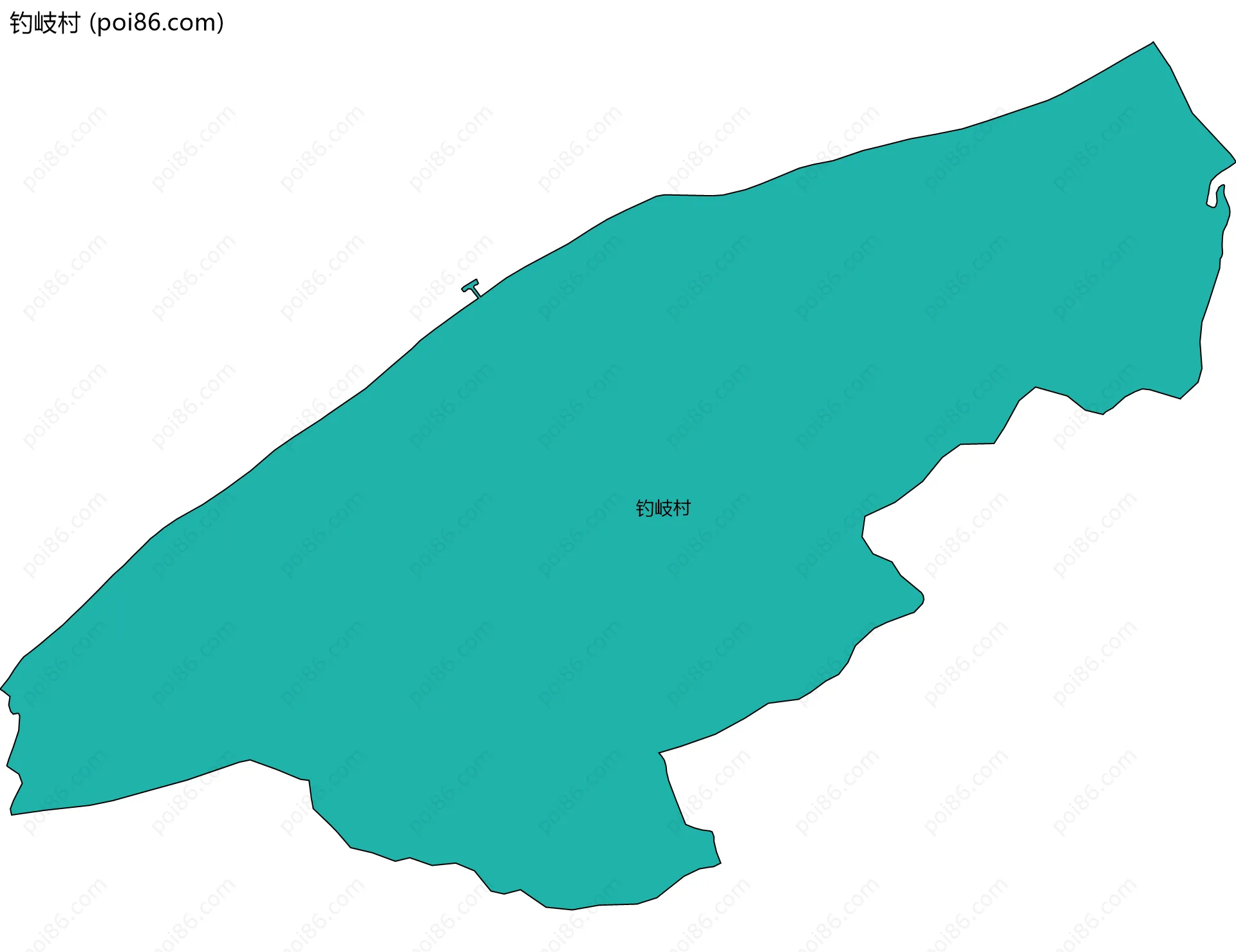 钓岐村边界地图