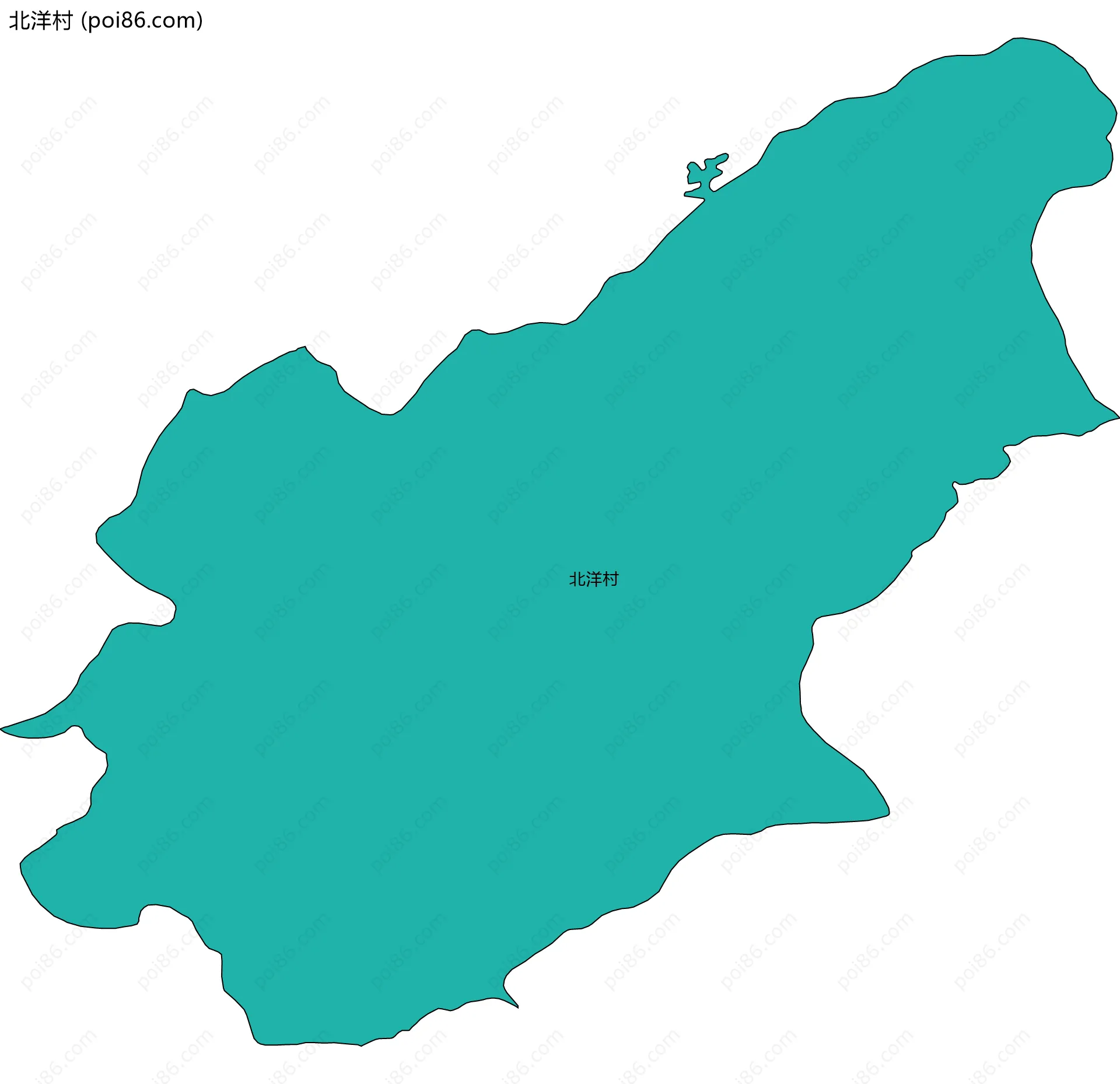 北洋村边界地图