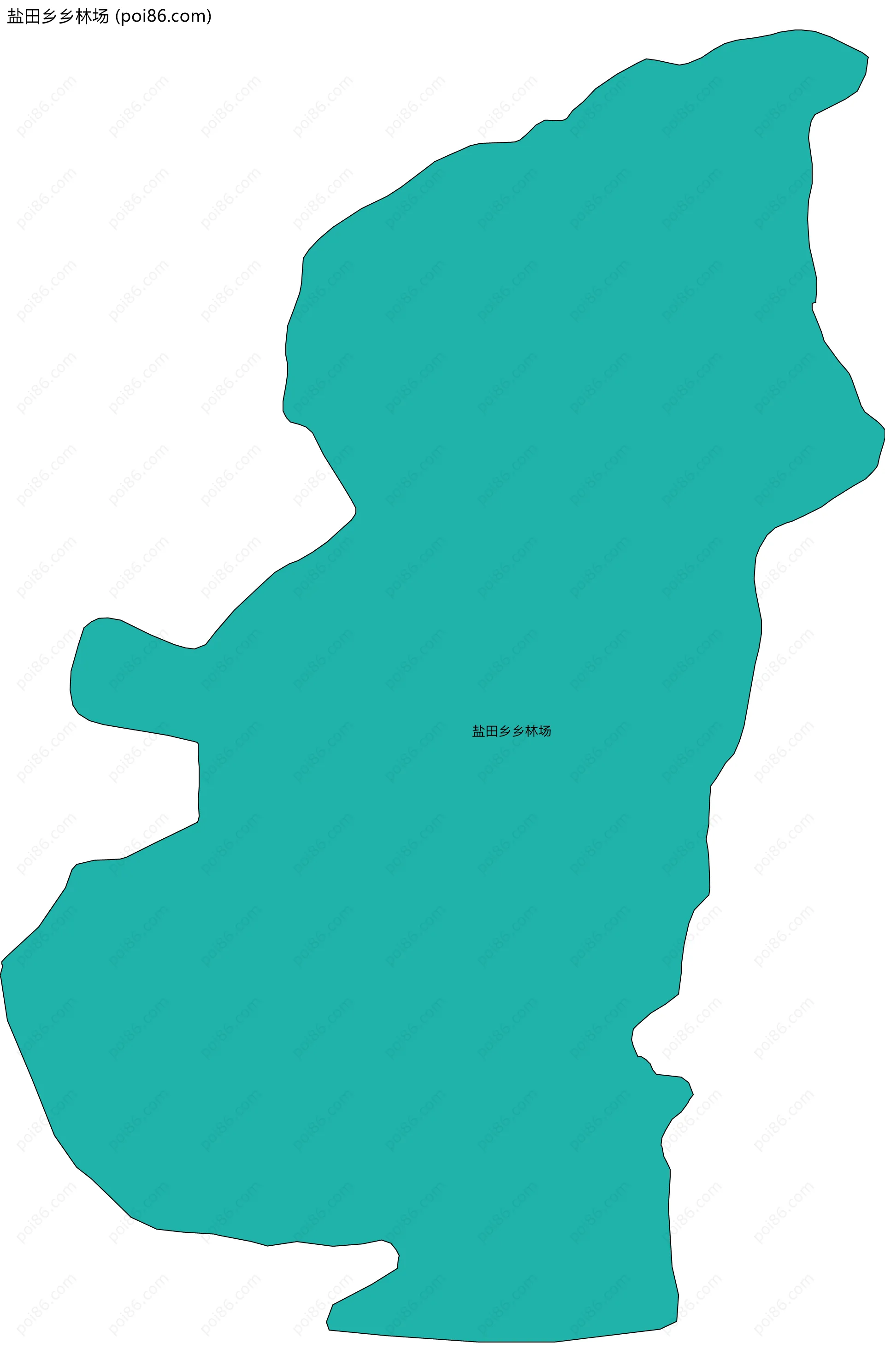 盐田乡乡林场边界地图