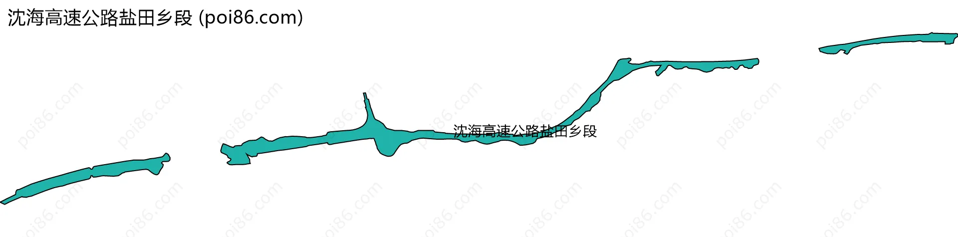 沈海高速公路盐田乡段边界地图