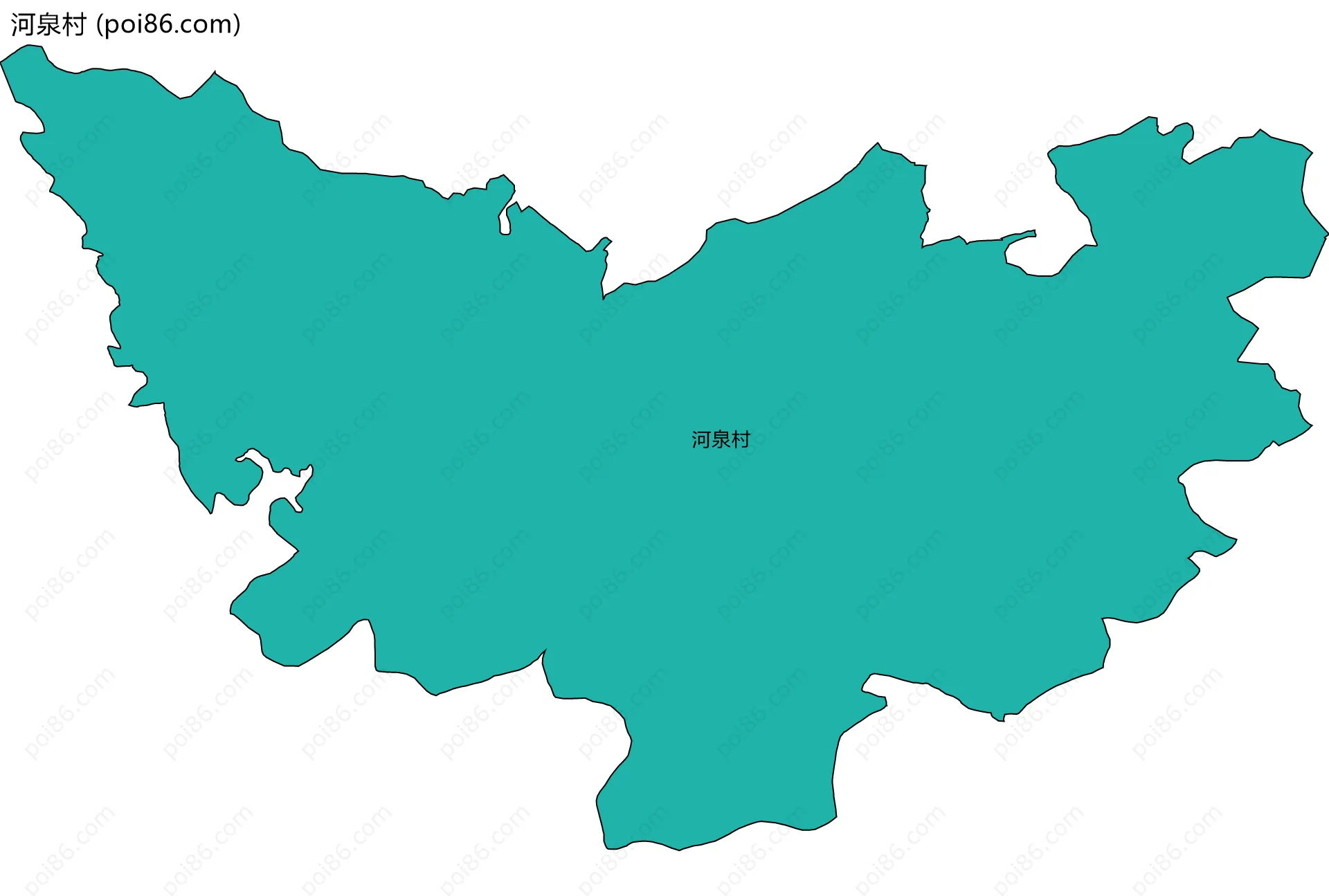 河泉村边界地图