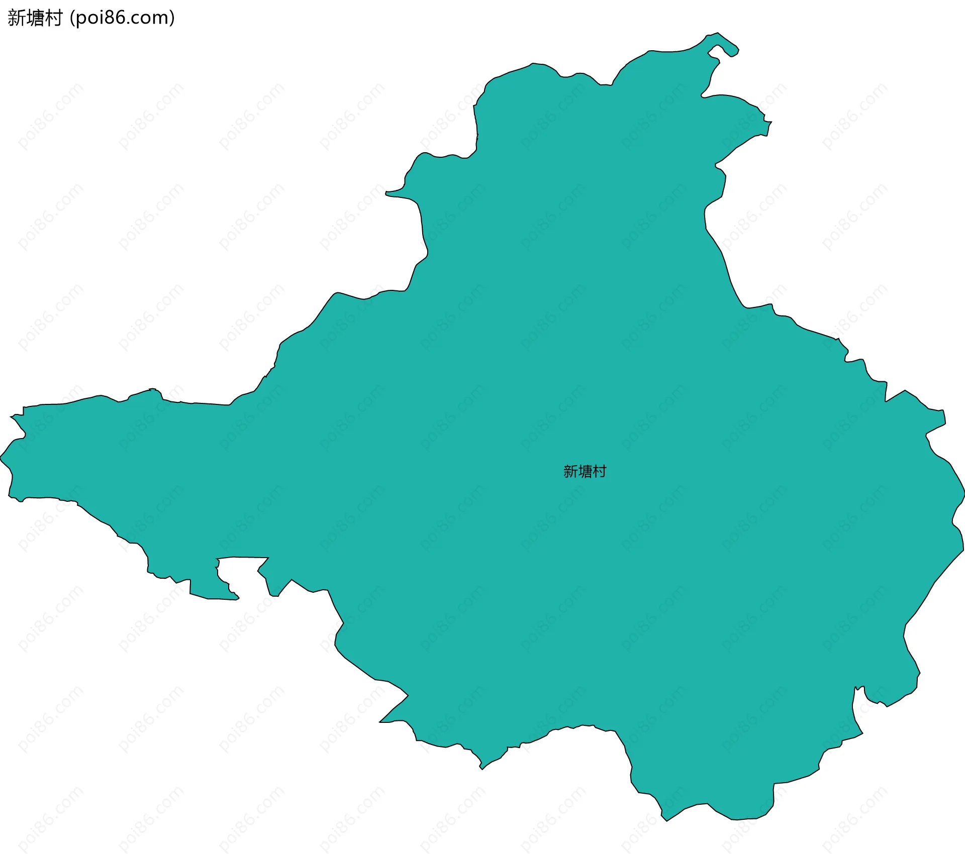 新塘村边界地图