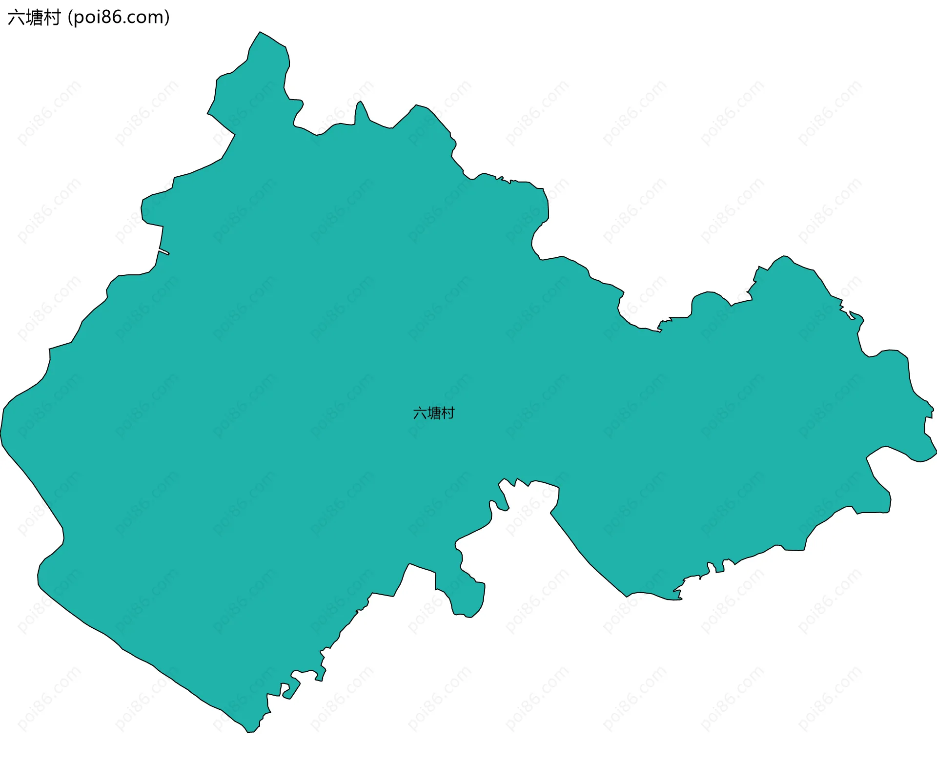 六塘村边界地图