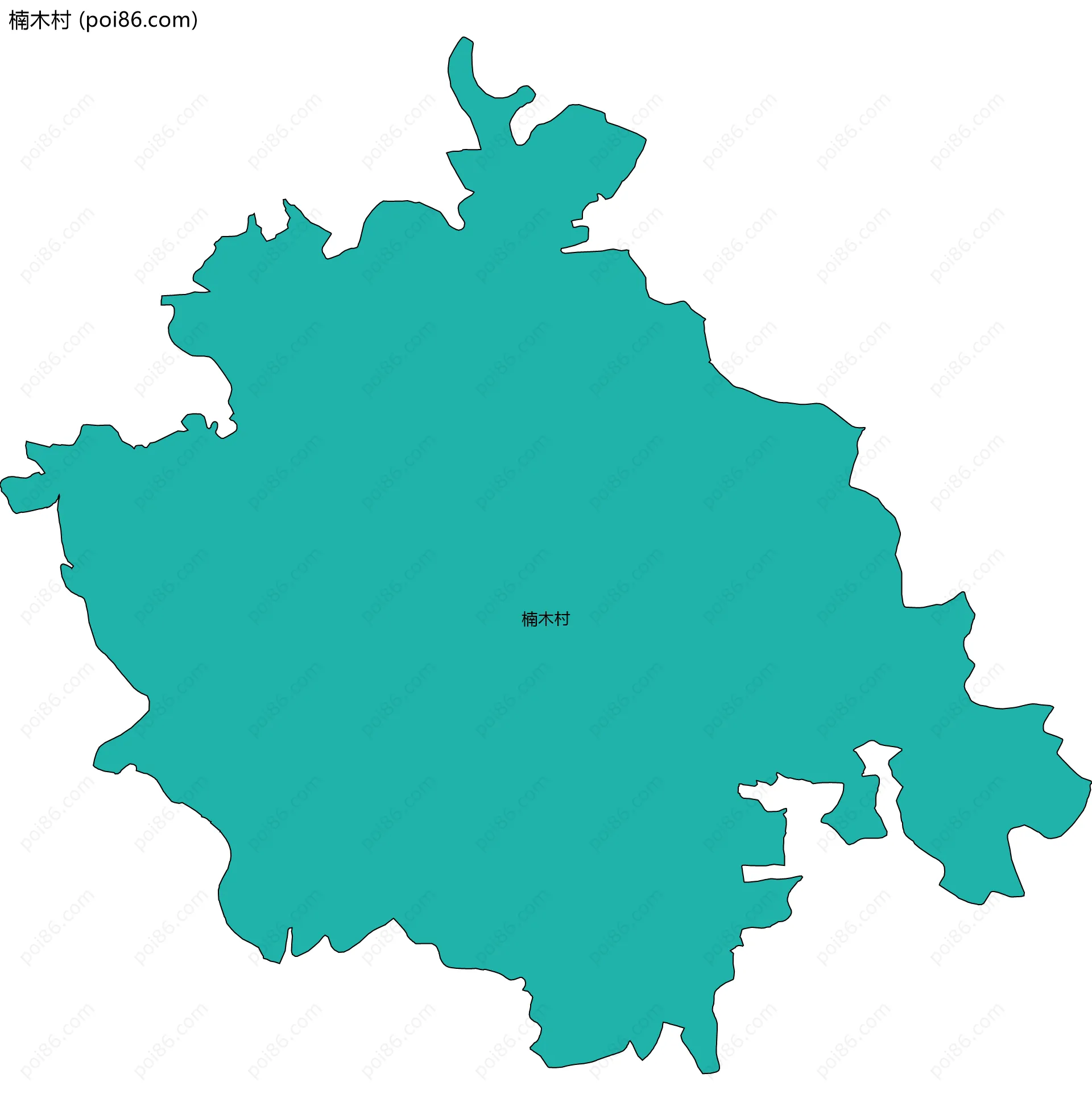 楠木村边界地图