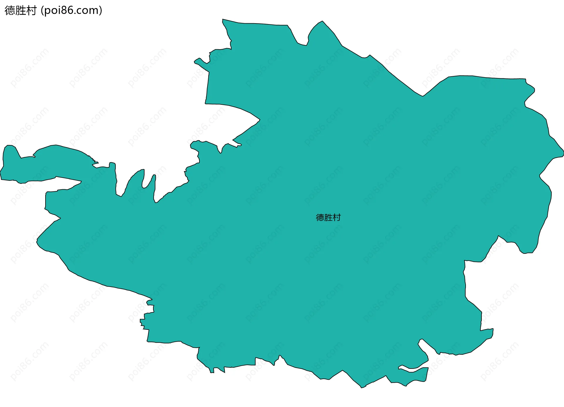 德胜村边界地图
