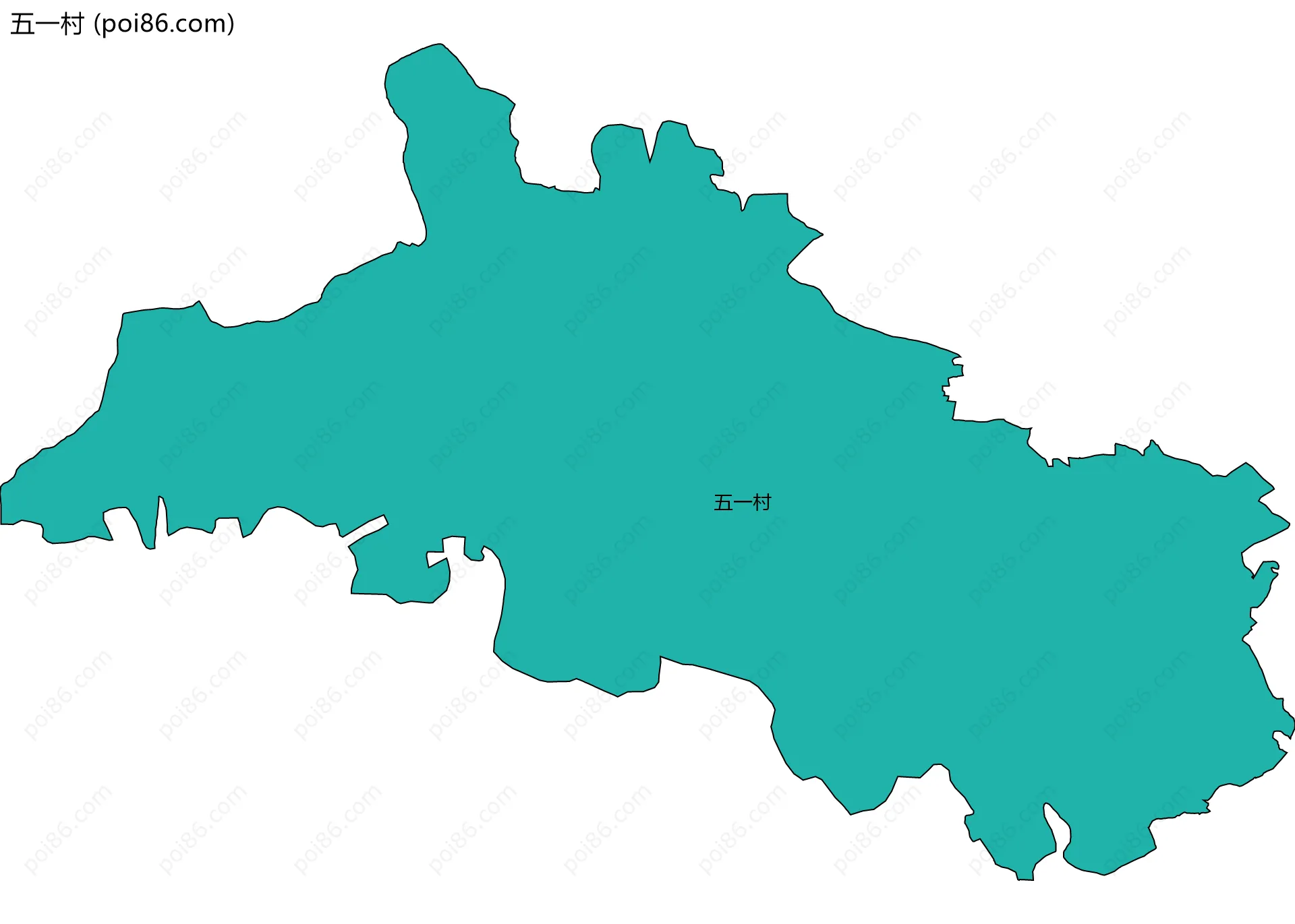 五一村边界地图