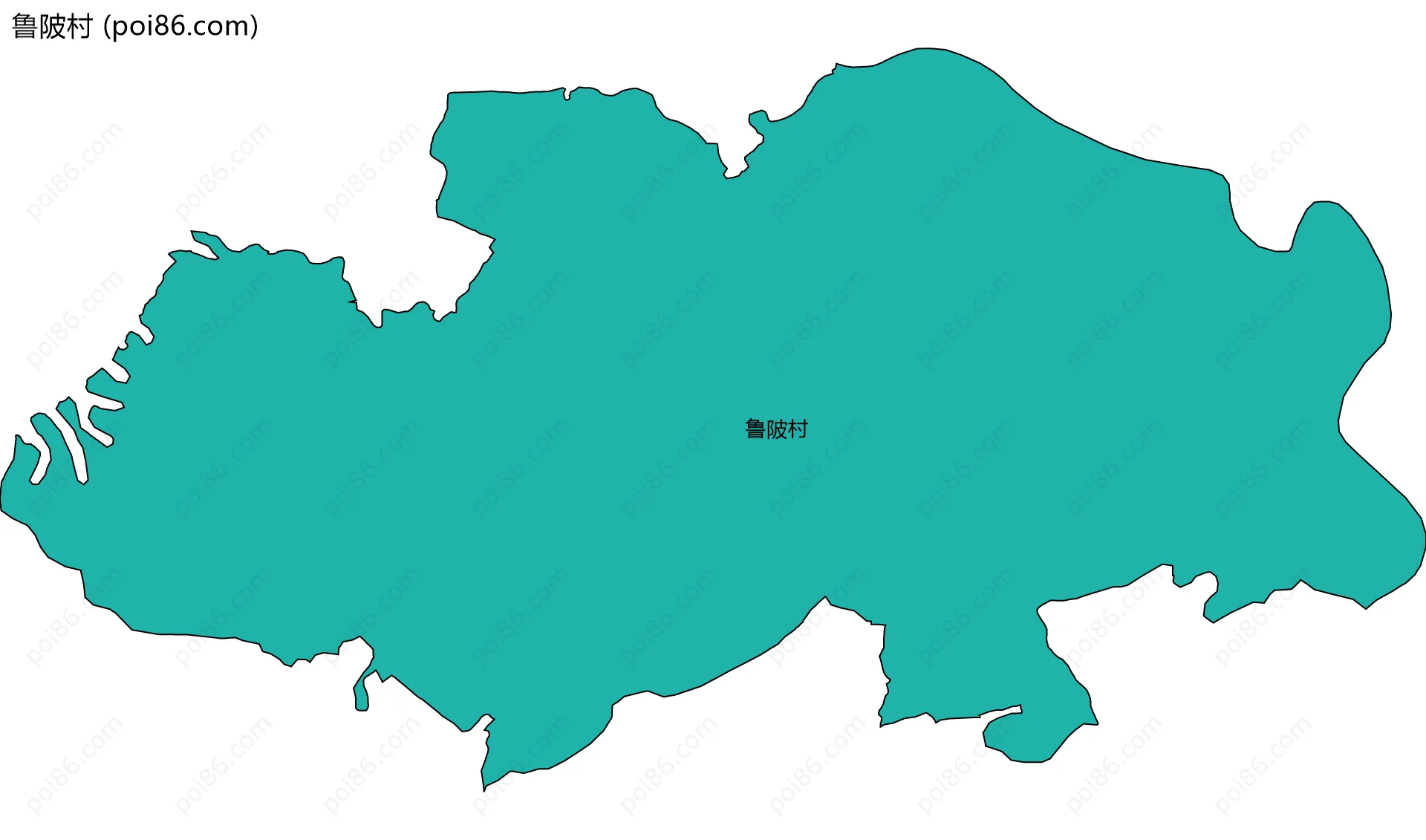 鲁陂村边界地图