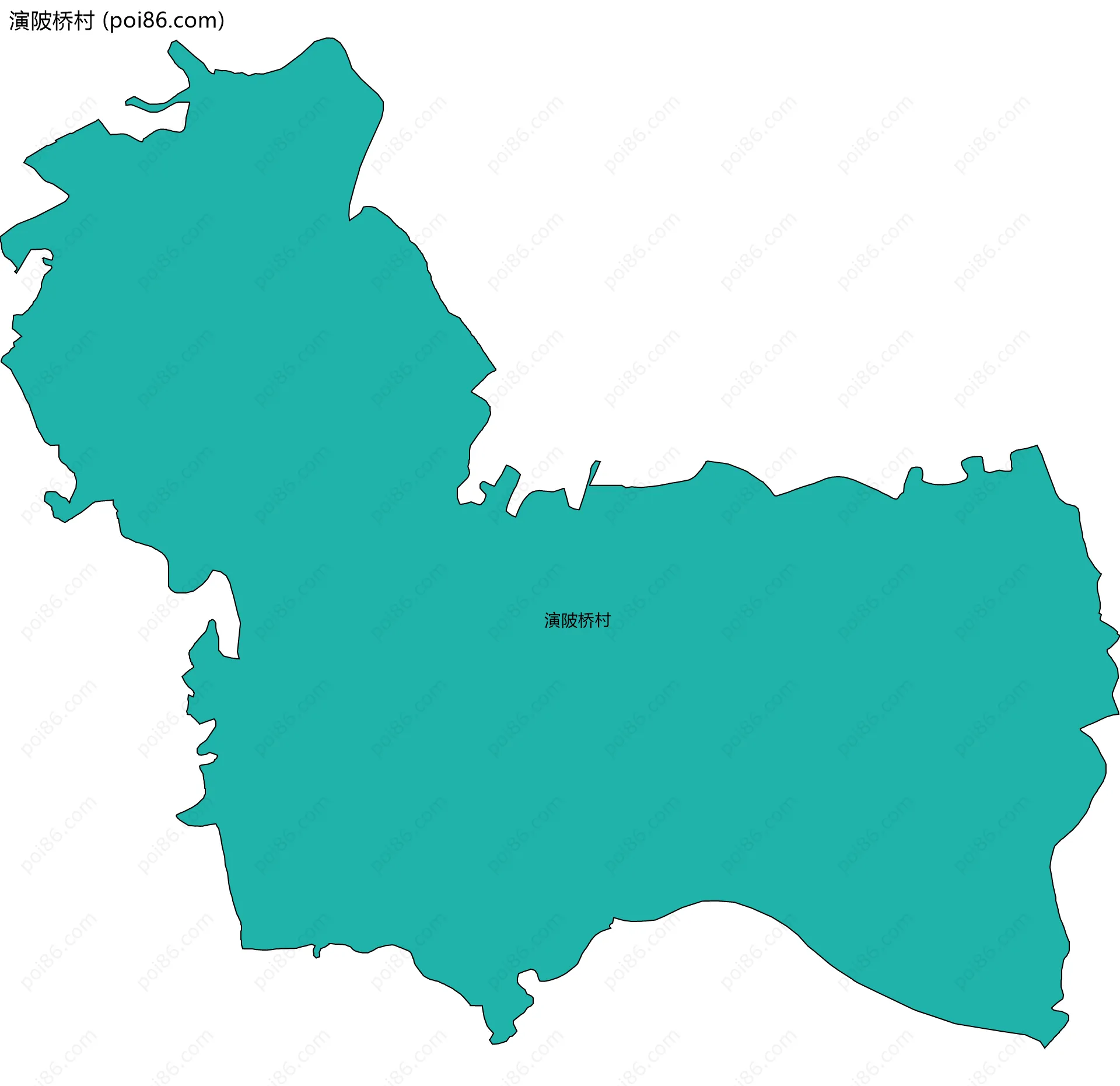 演陂桥村边界地图
