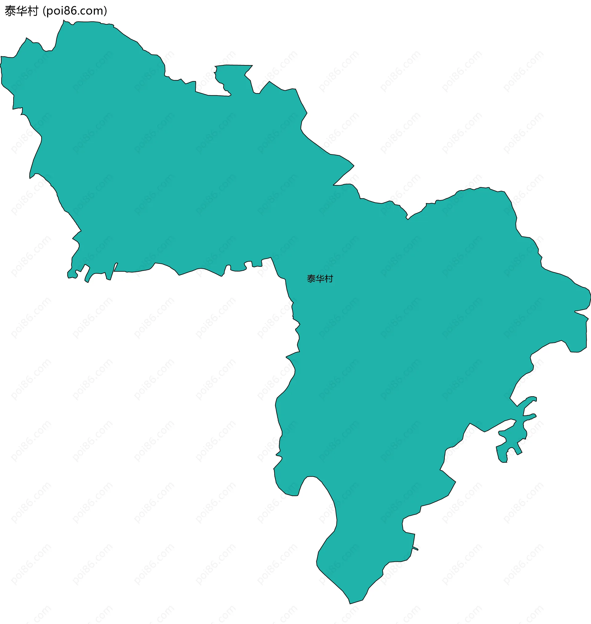 泰华村边界地图