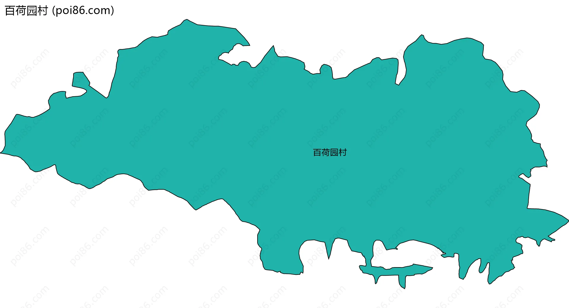 百荷园村边界地图