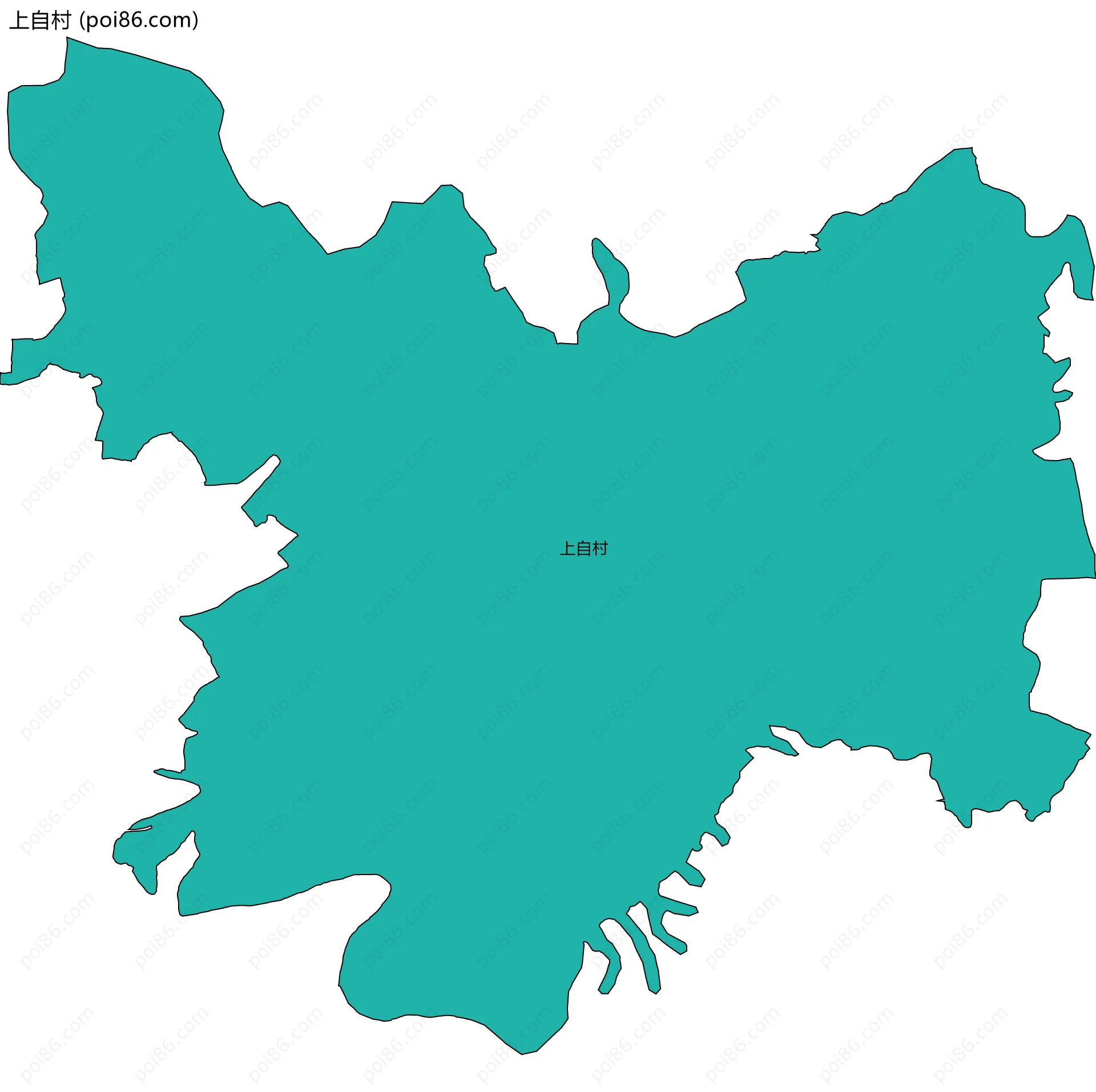 上自村边界地图