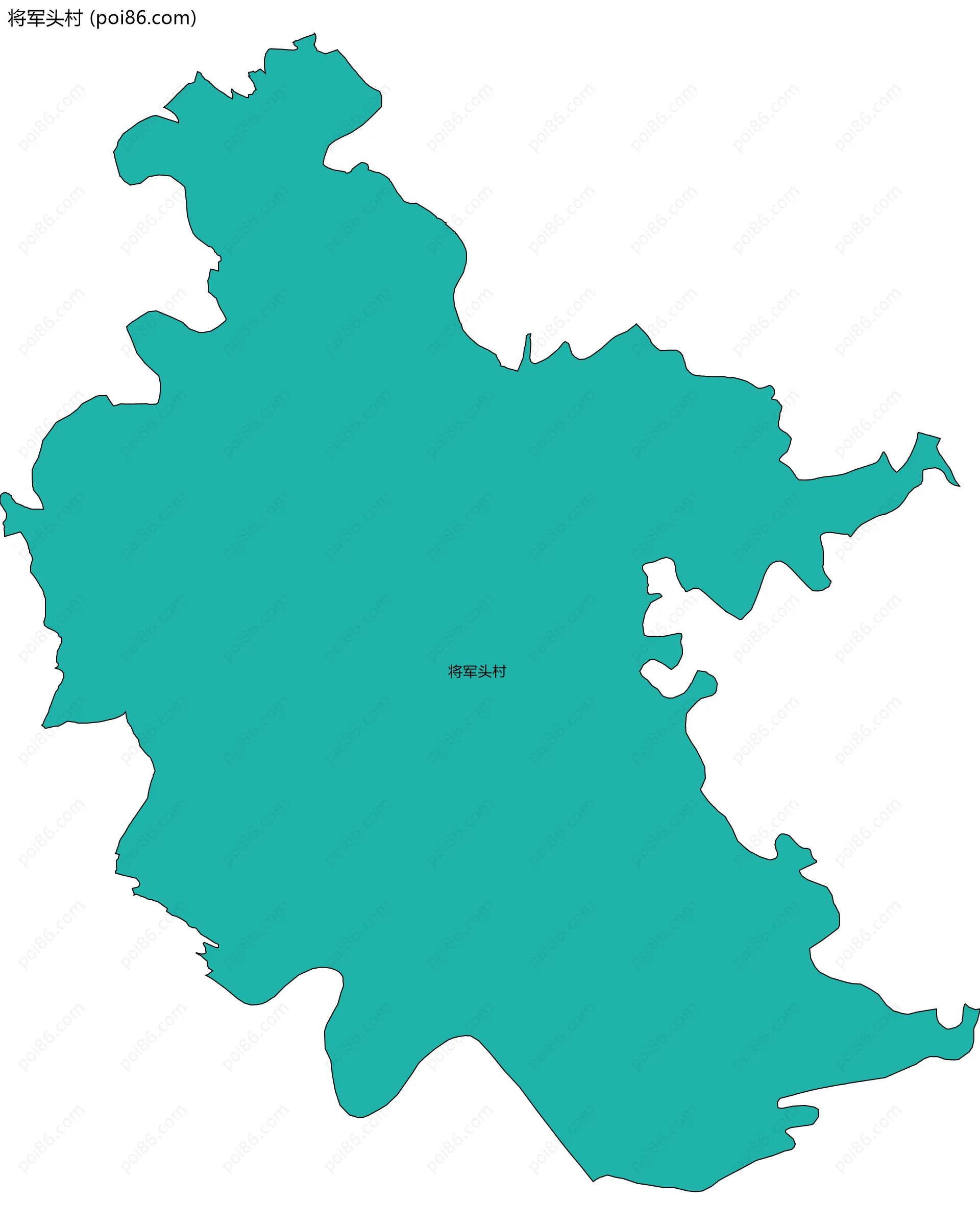 将军头村边界地图