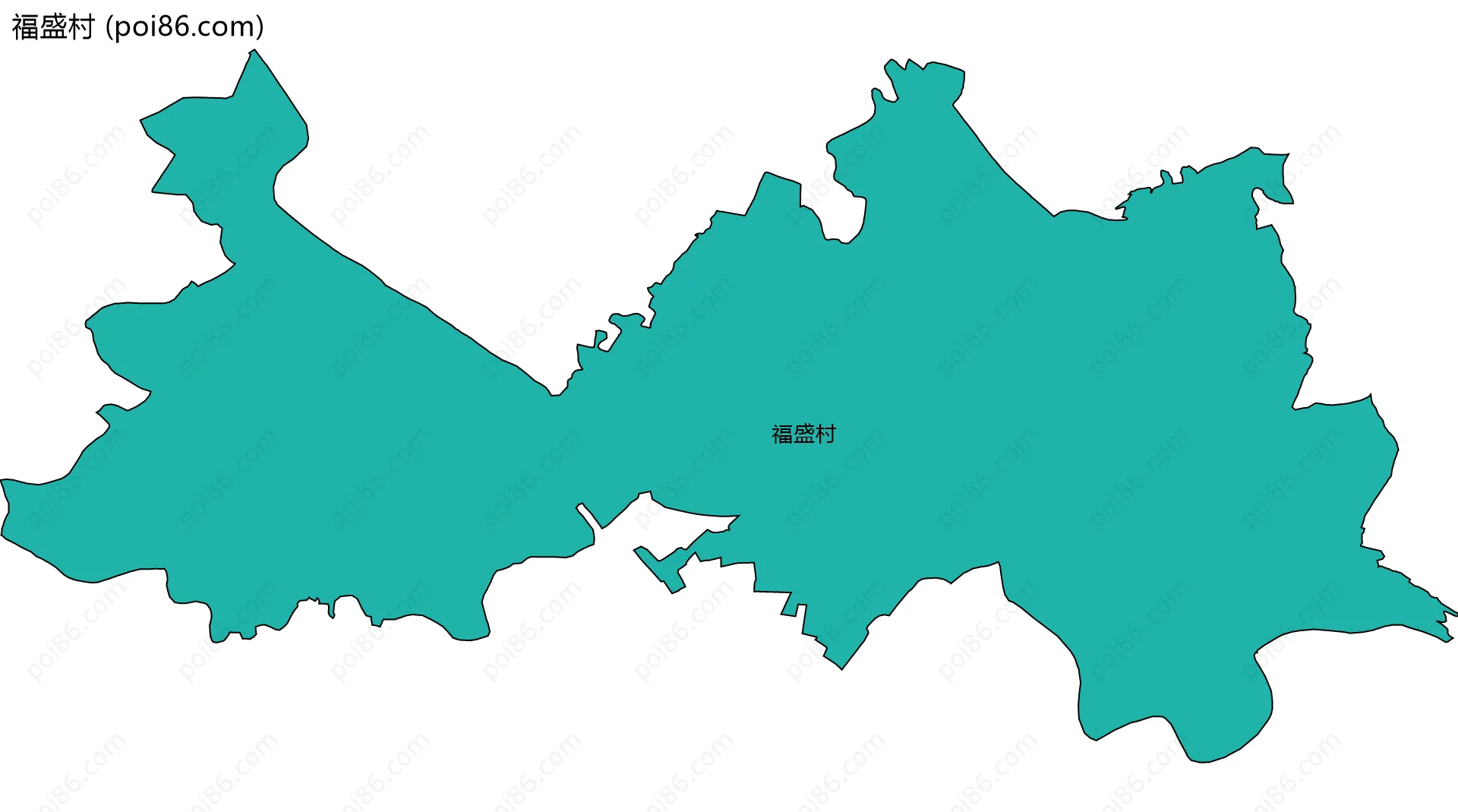 福盛村边界地图