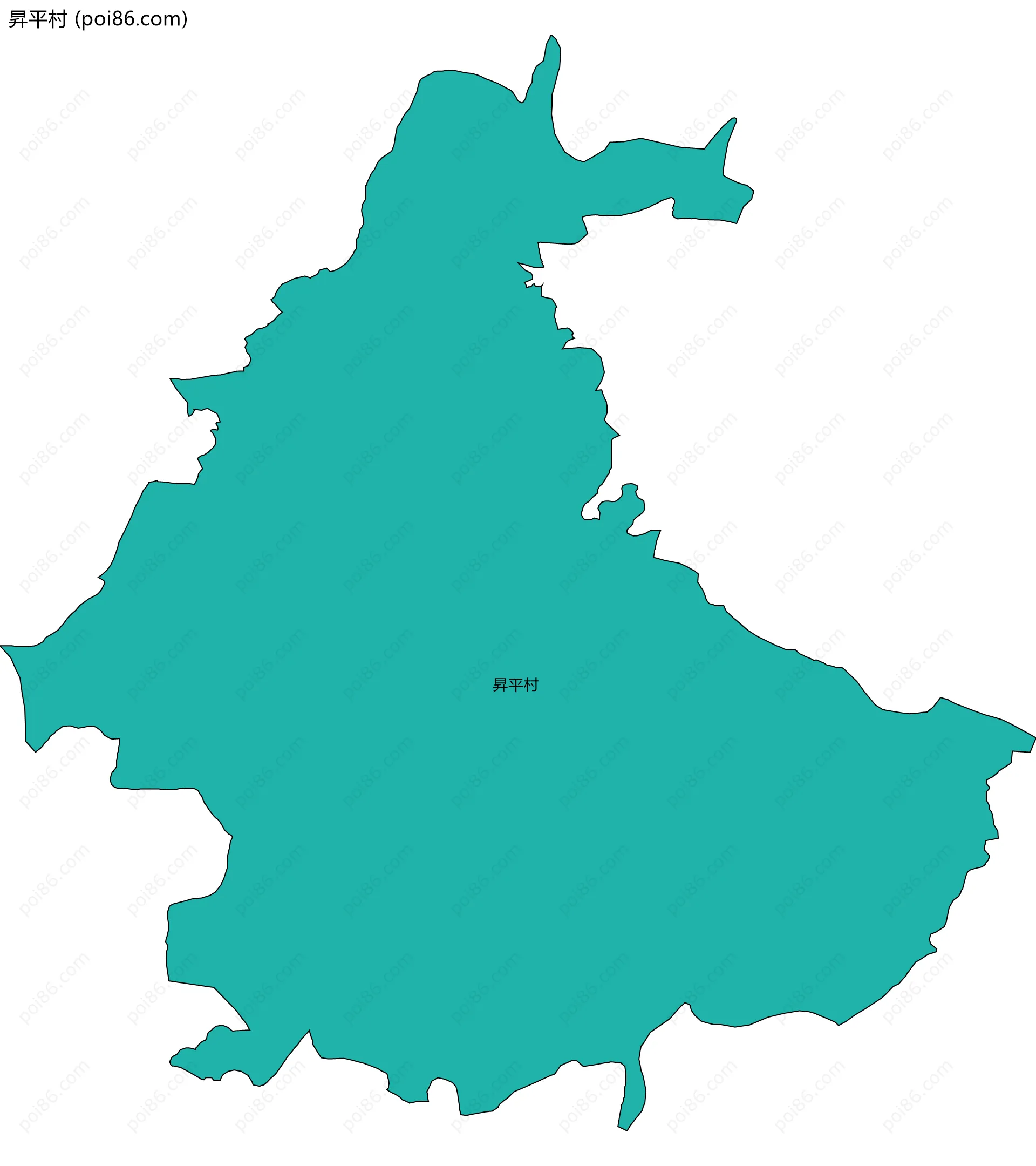 昇平村边界地图