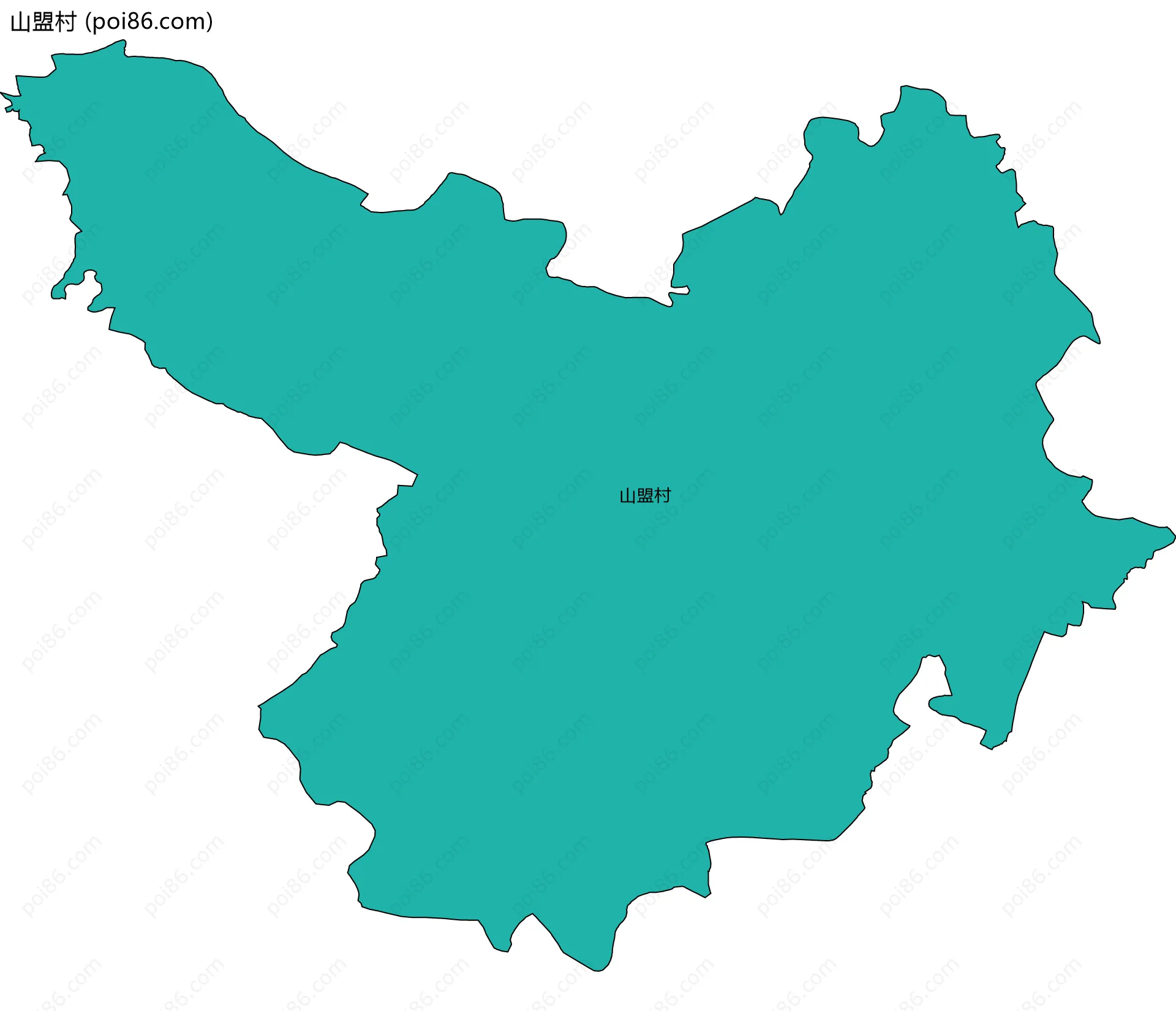 山盟村边界地图