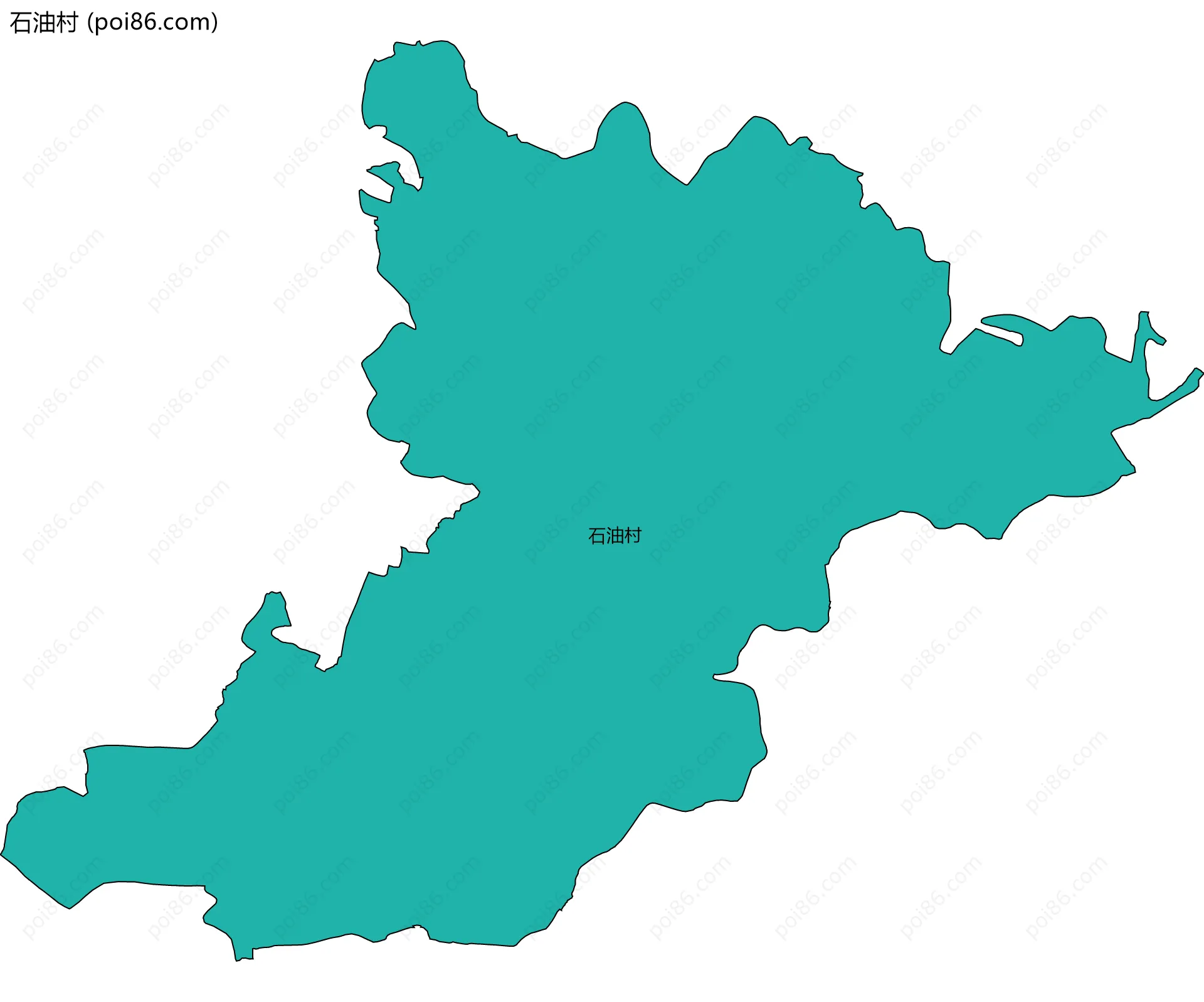 石油村边界地图
