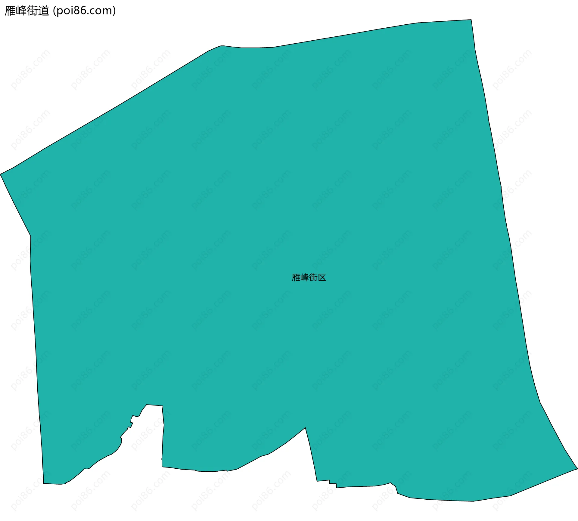 雁峰街道边界地图(五级行政区划)