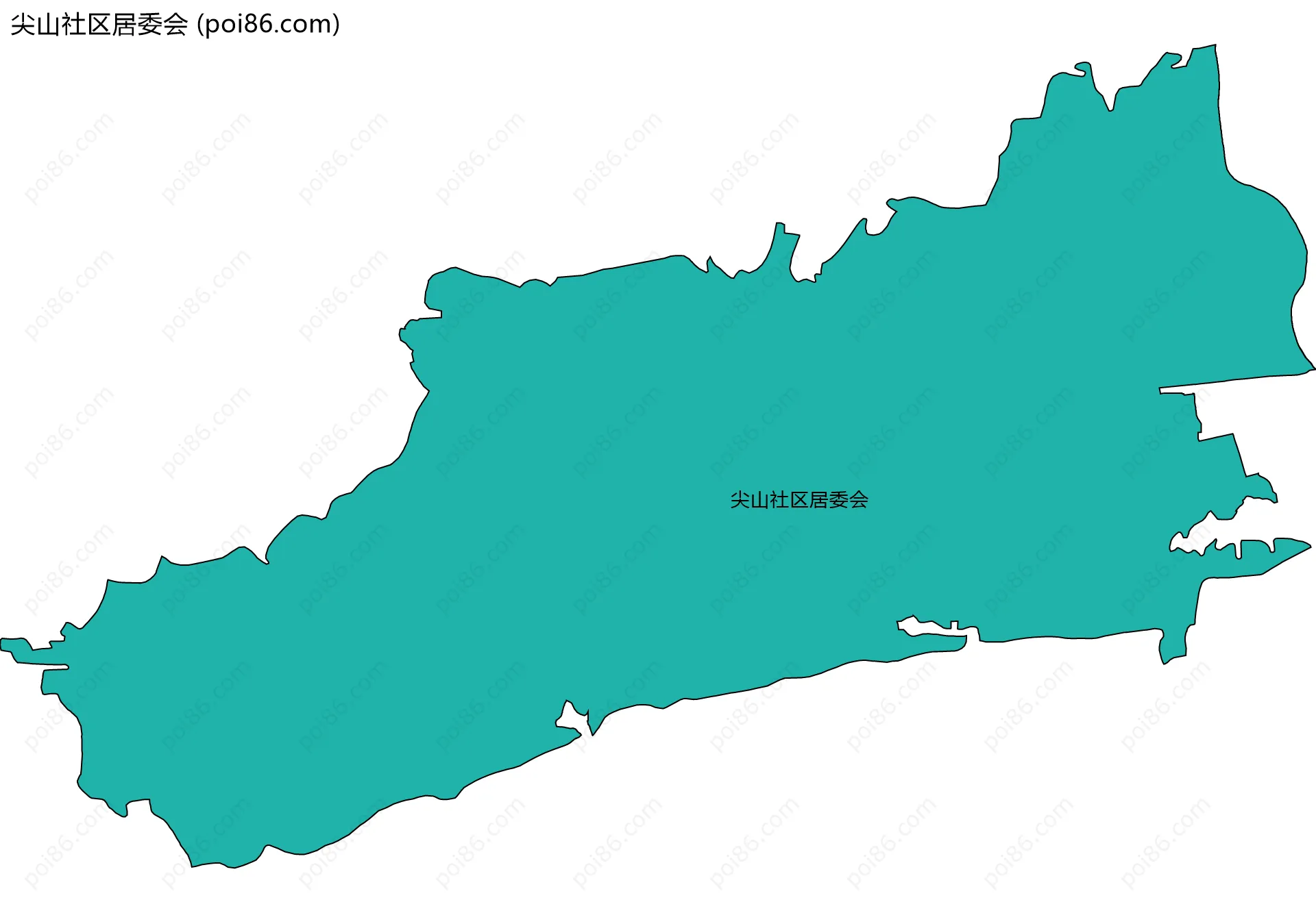 尖山社区居委会边界地图
