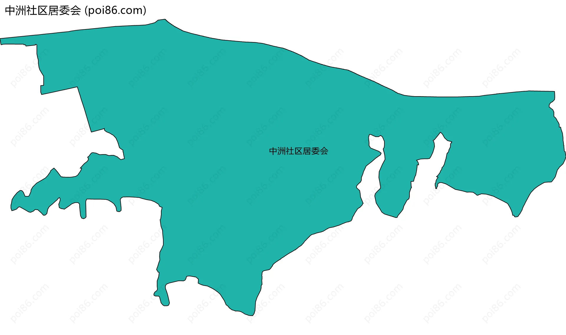 中洲社区居委会边界地图