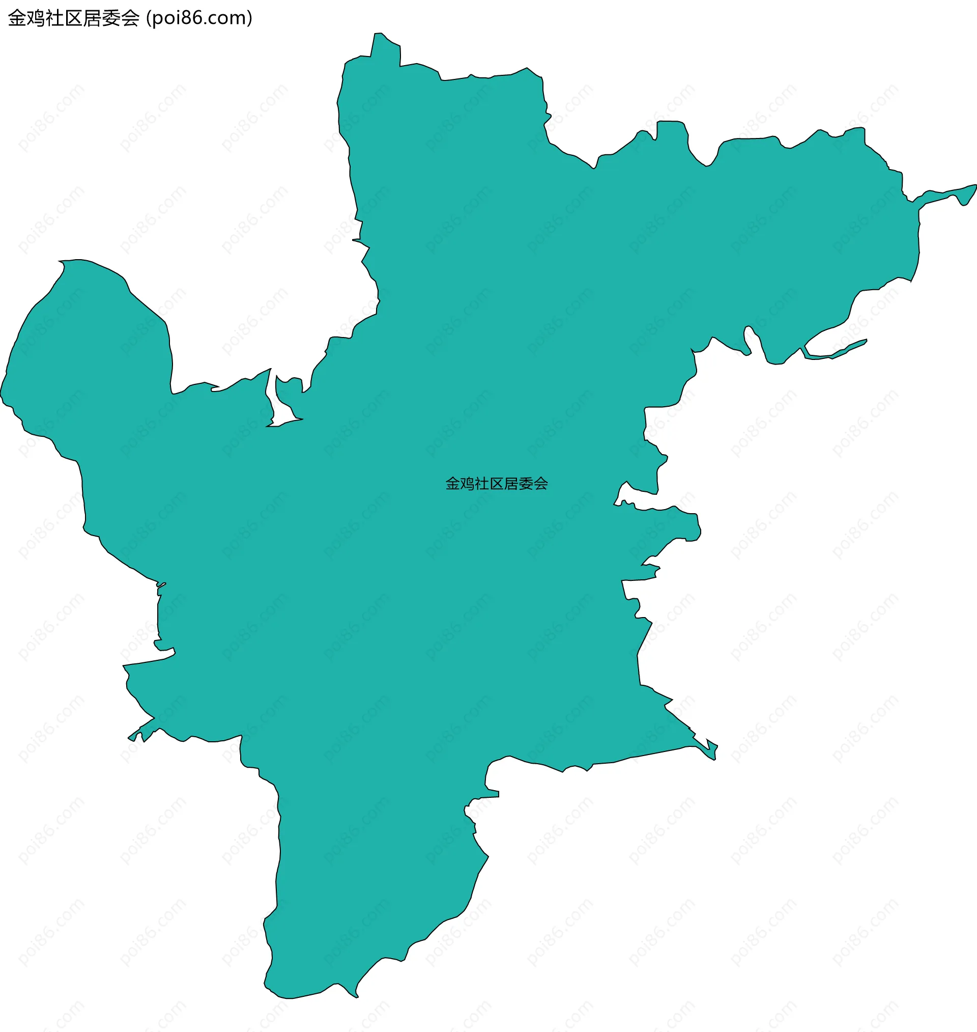 金鸡社区居委会边界地图