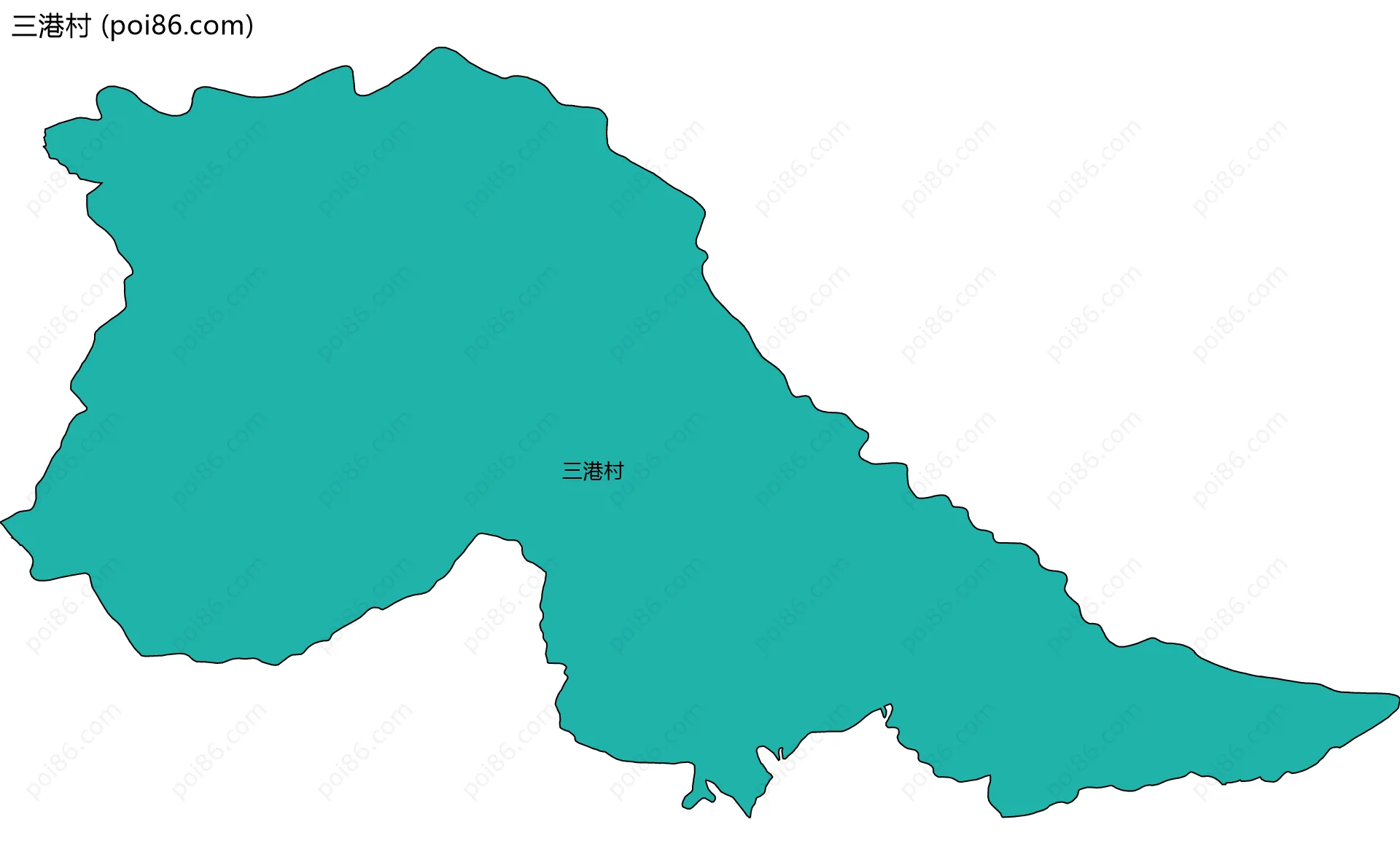 三港村边界地图