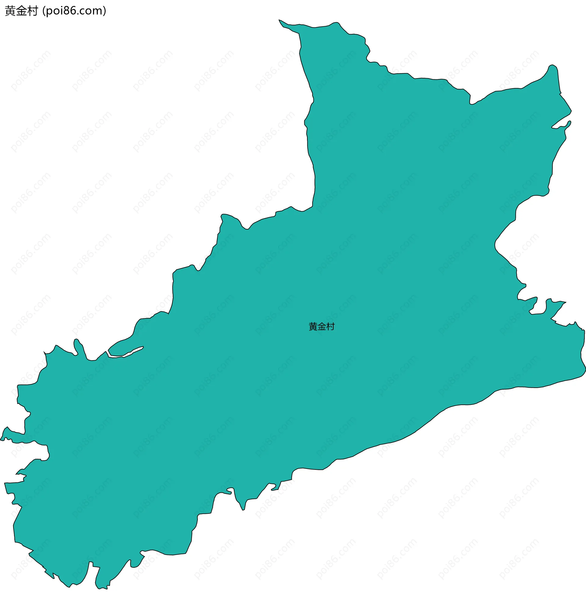 黄金村边界地图