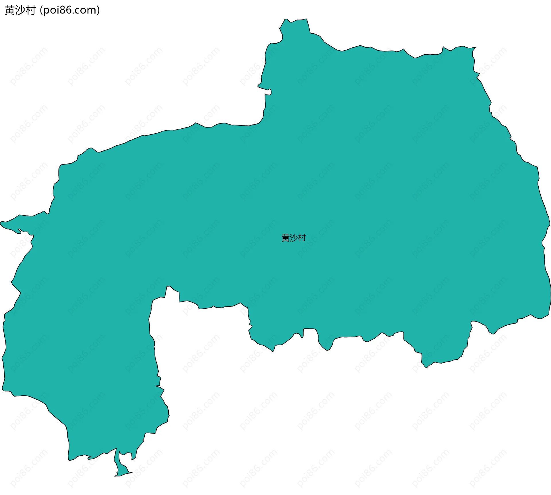 黄沙村边界地图