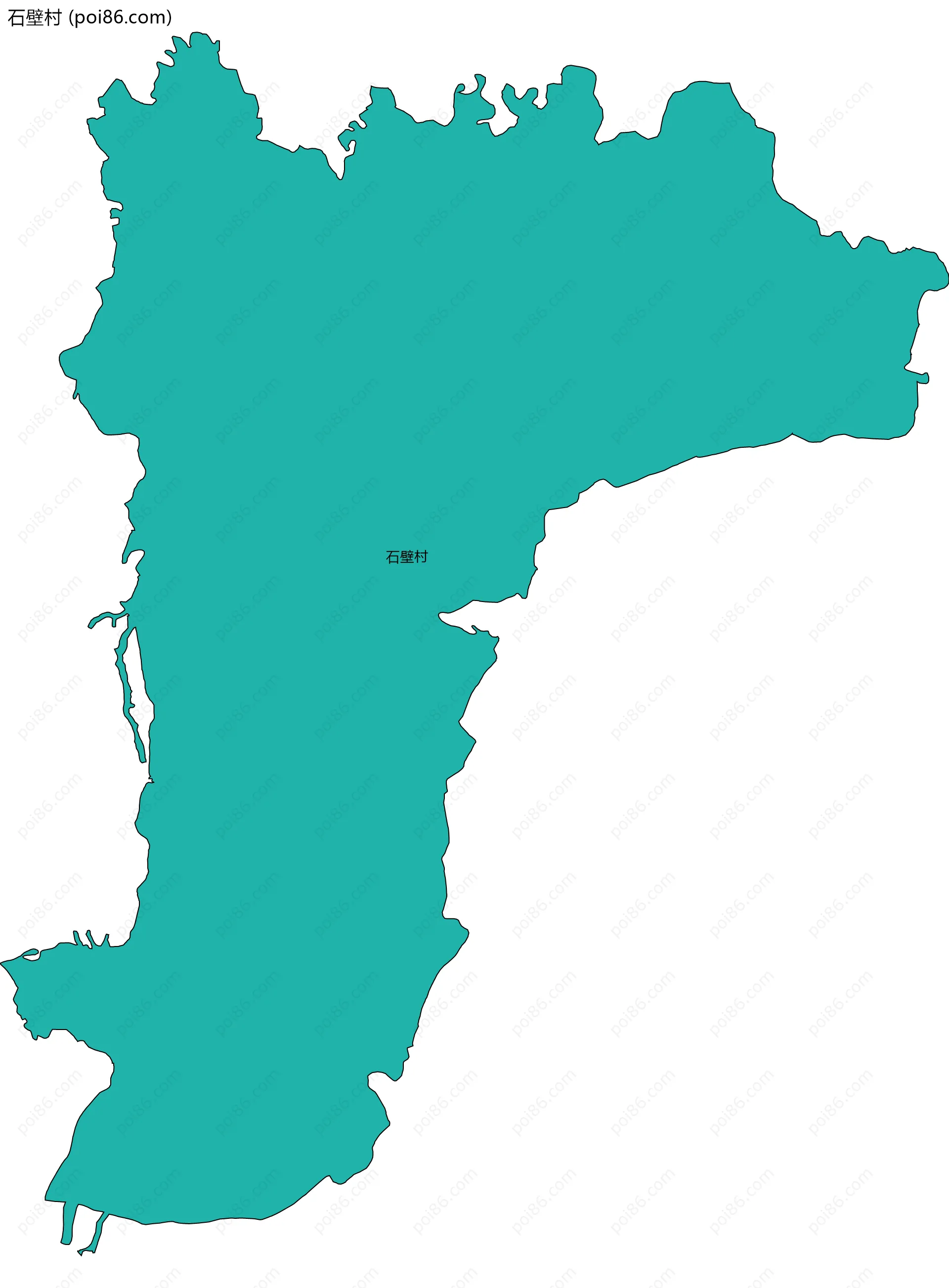 石壁村边界地图