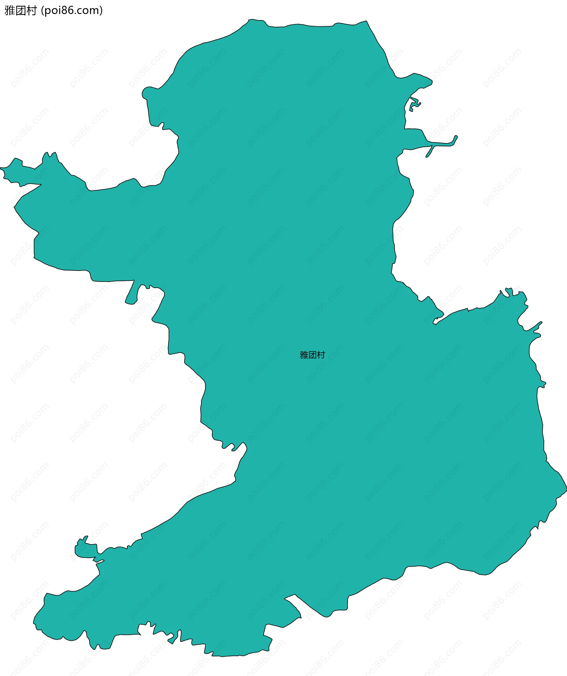 雅团村边界地图