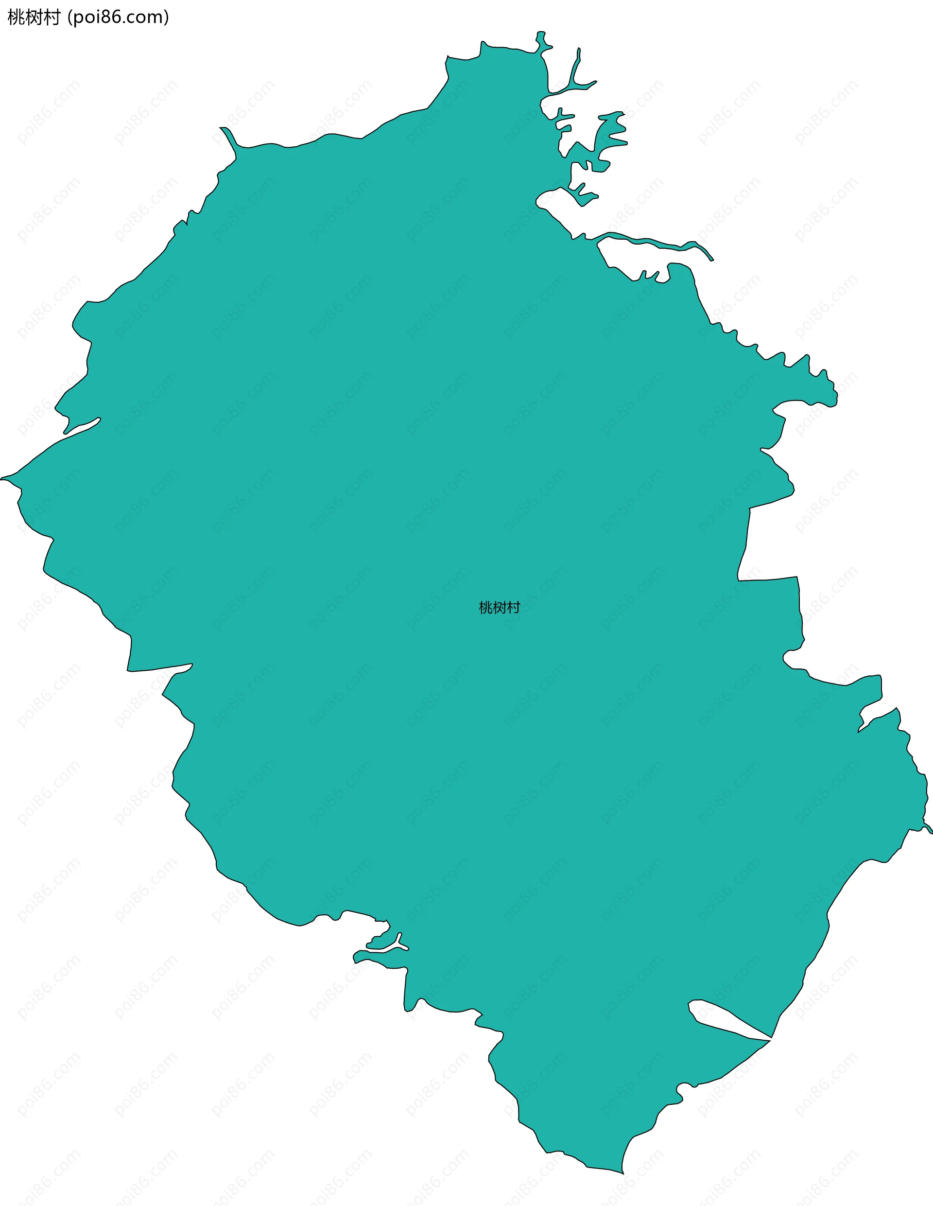 桃树村边界地图