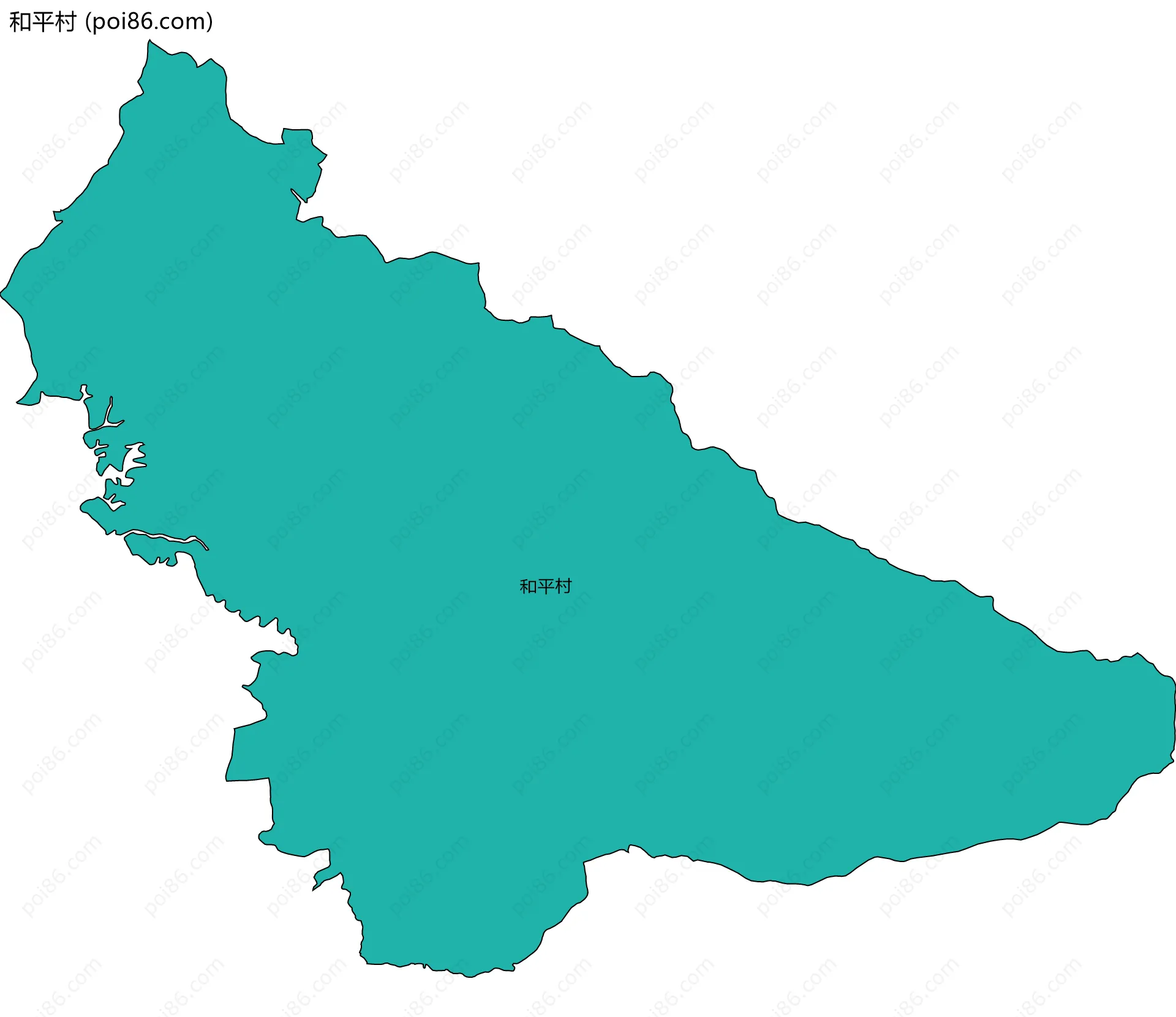 和平村边界地图