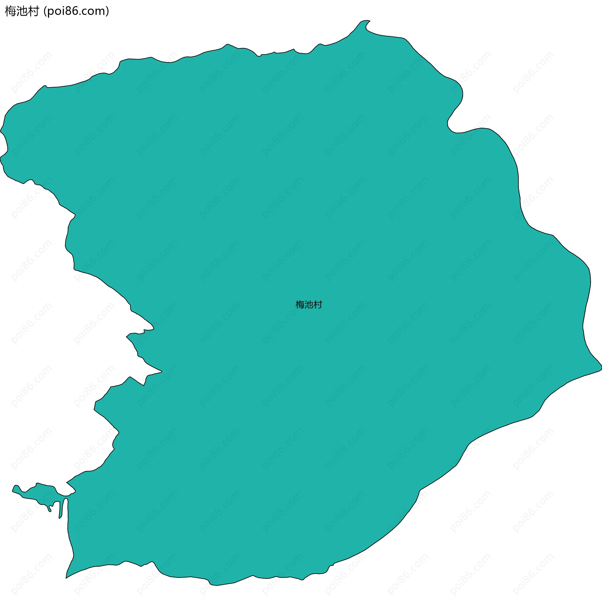 梅池村边界地图