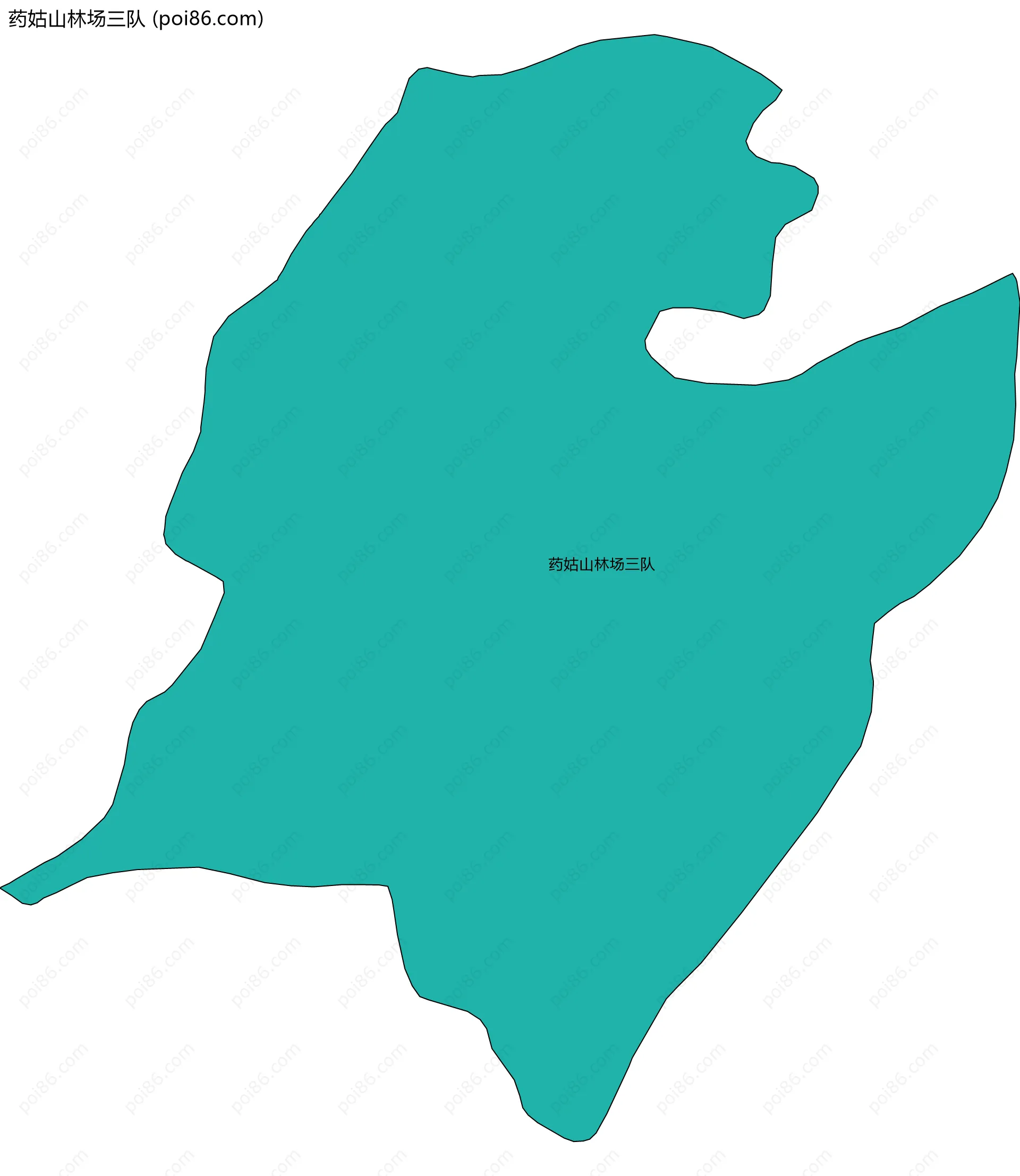 药姑山林场三队边界地图