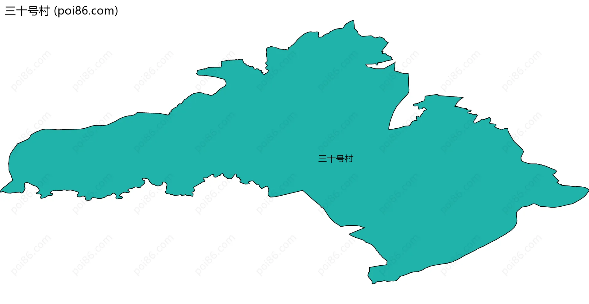 三十号村边界地图