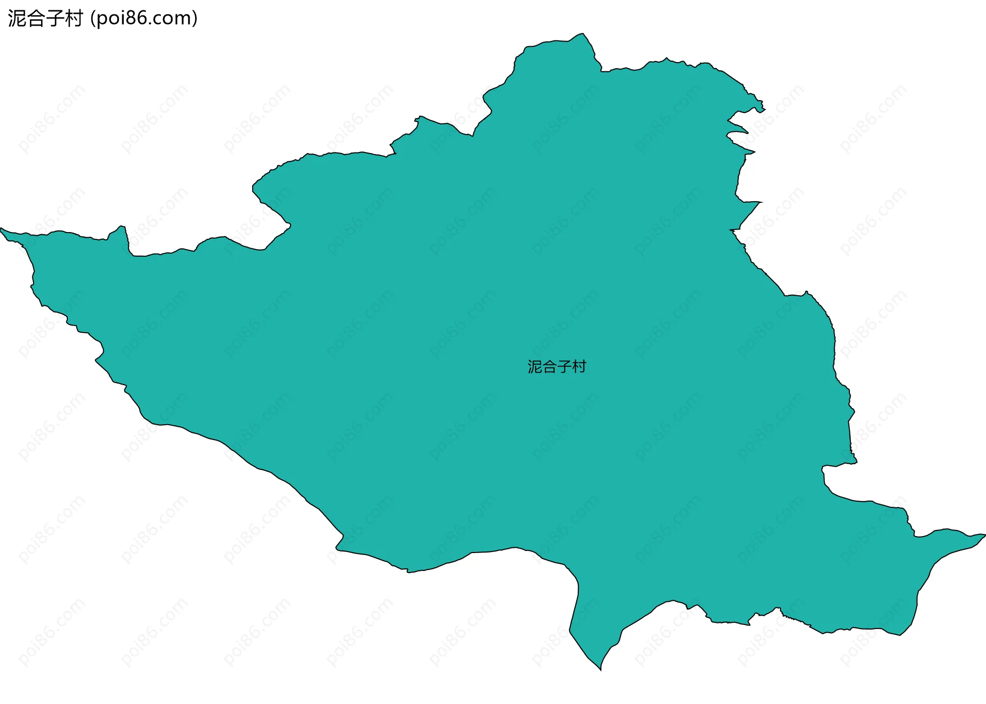 泥合子村边界地图