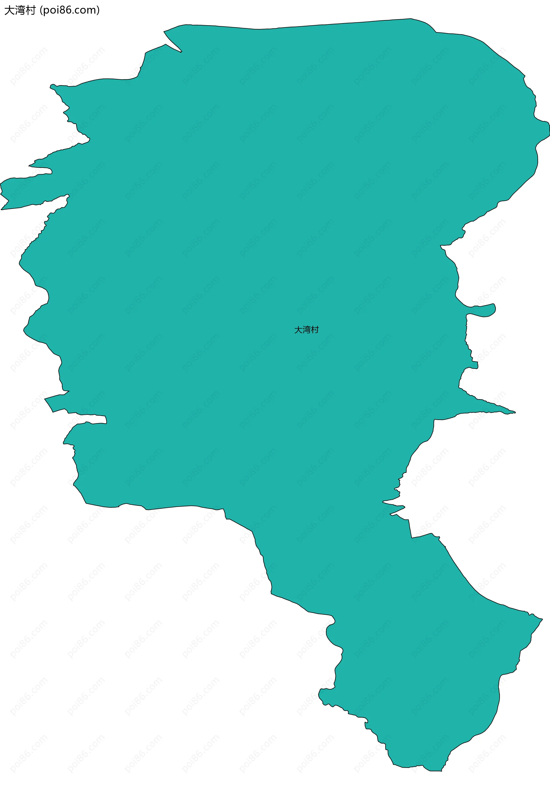 大湾村边界地图