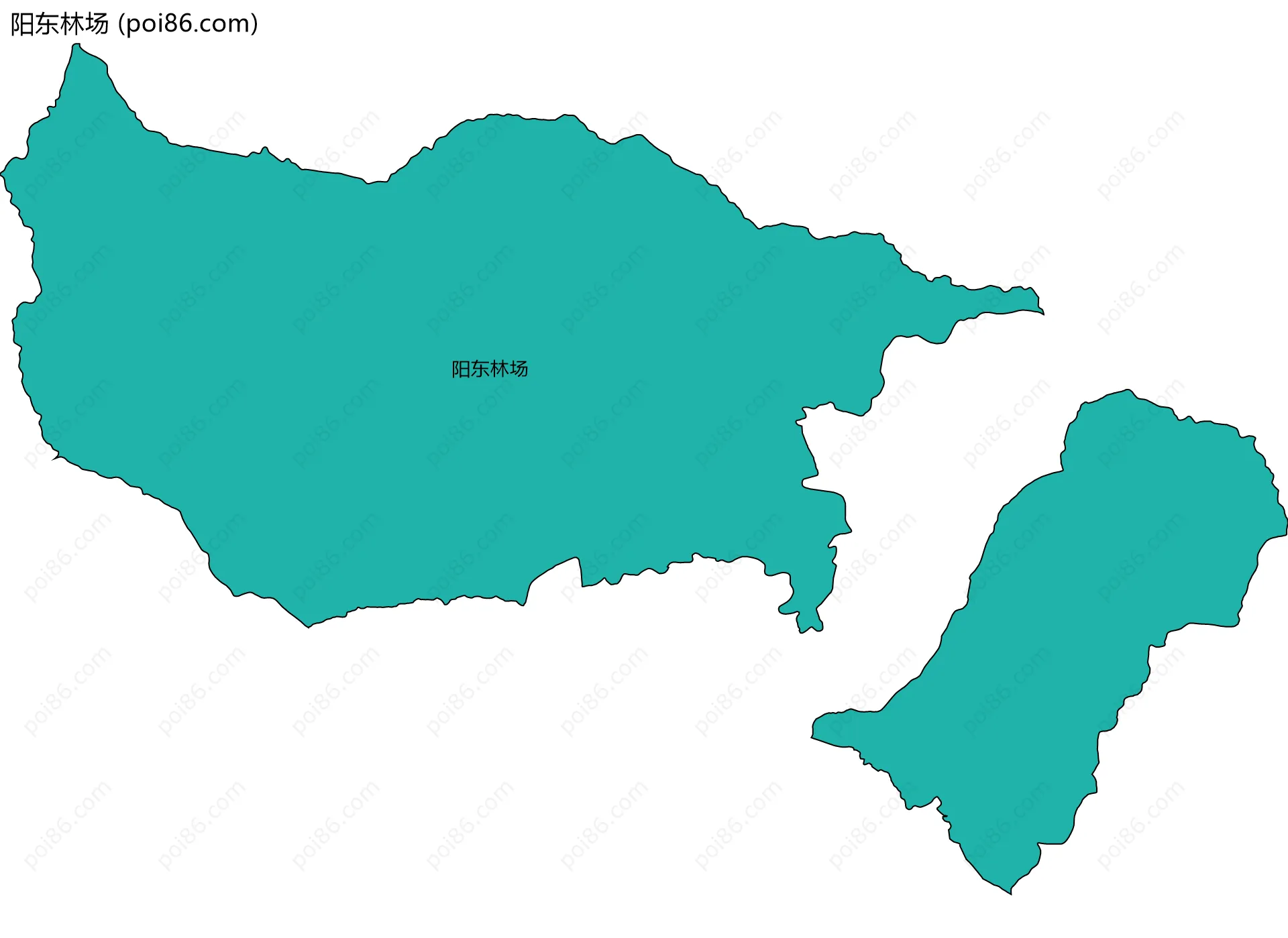阳东林场边界地图