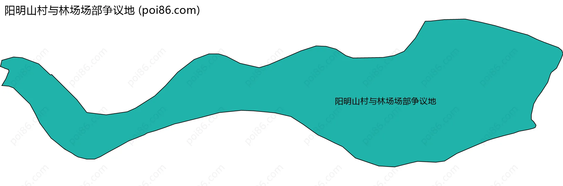 阳明山村与林场场部争议地边界地图