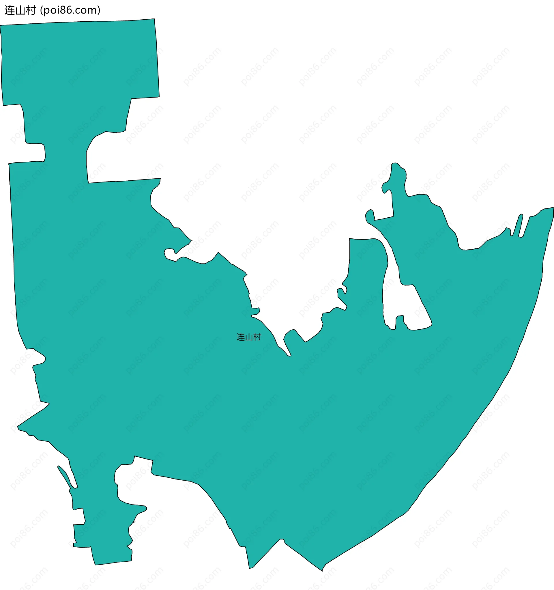 连山村边界地图