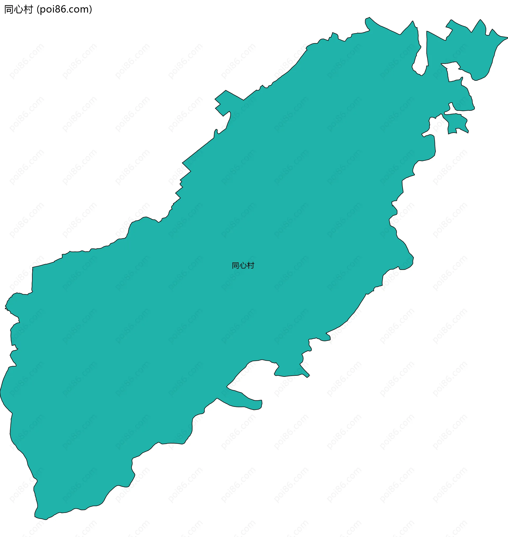 同心村边界地图