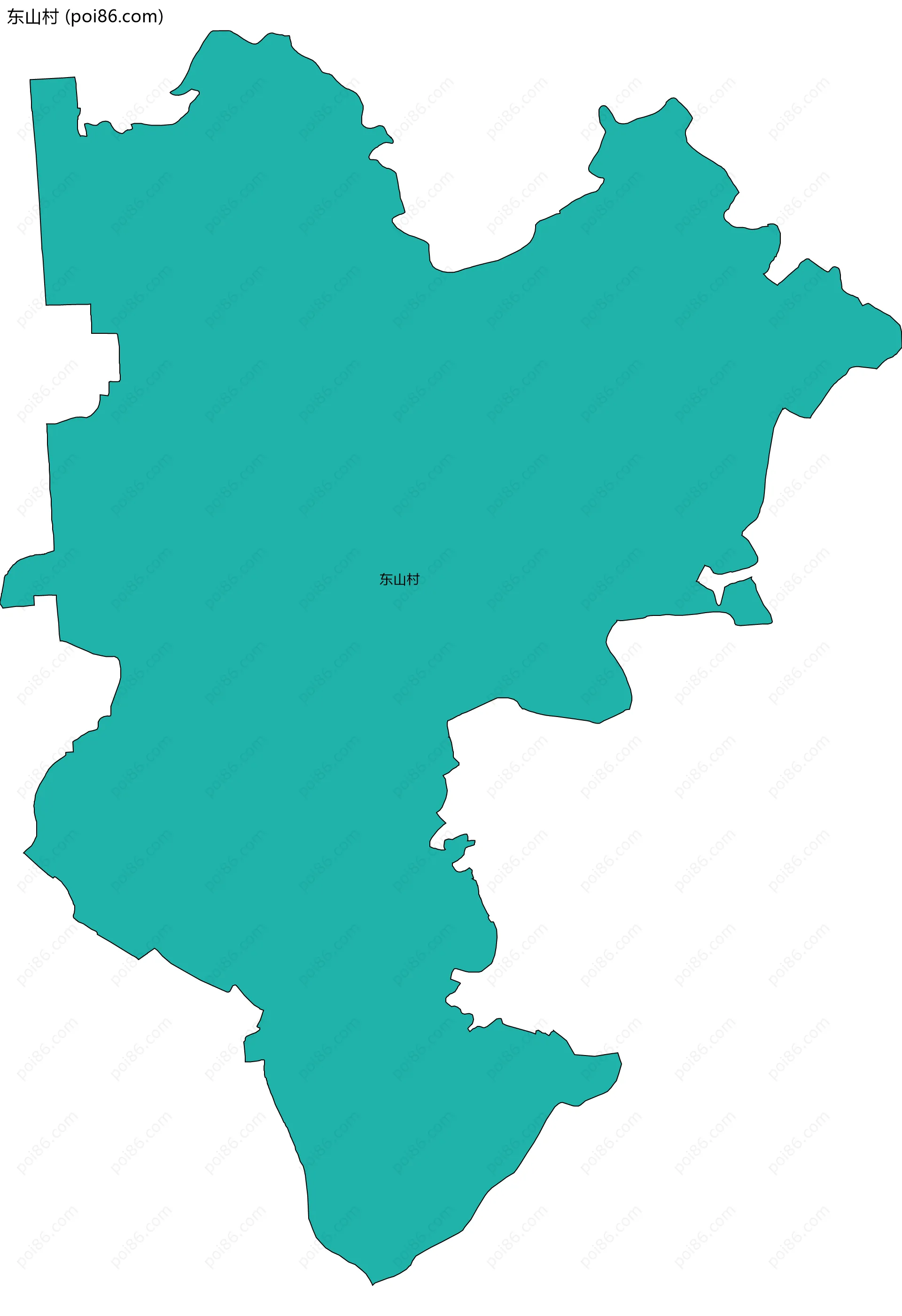 东山村边界地图