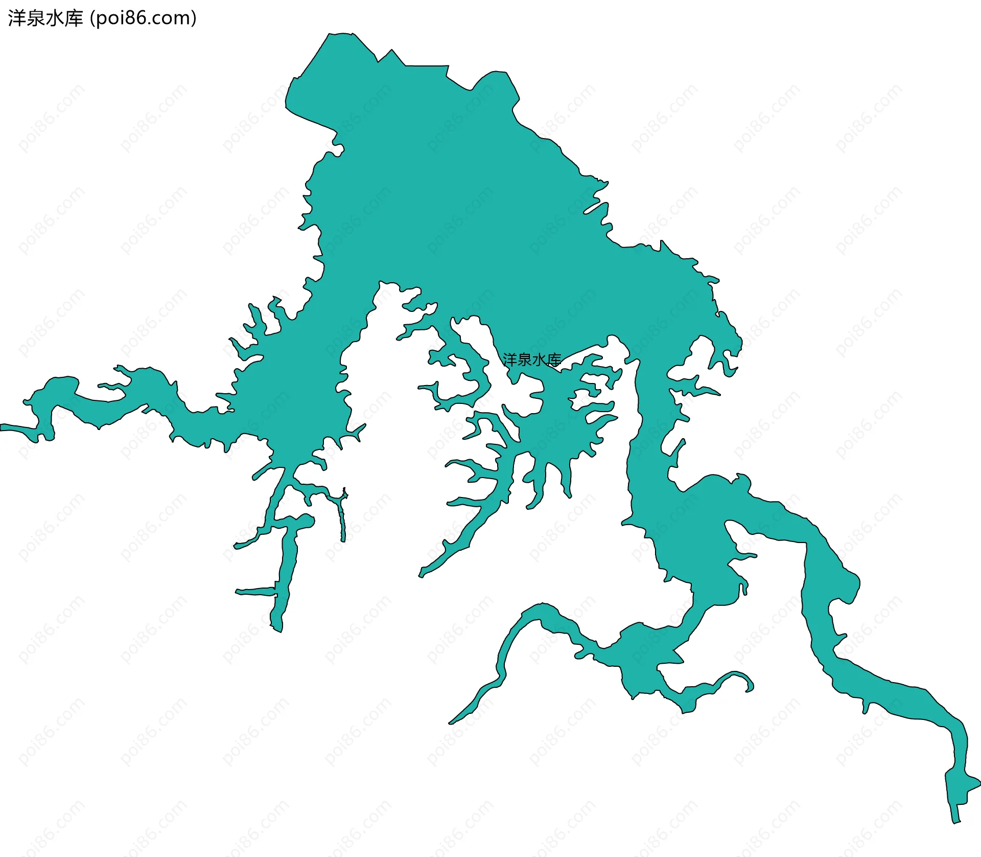 洋泉水库边界地图
